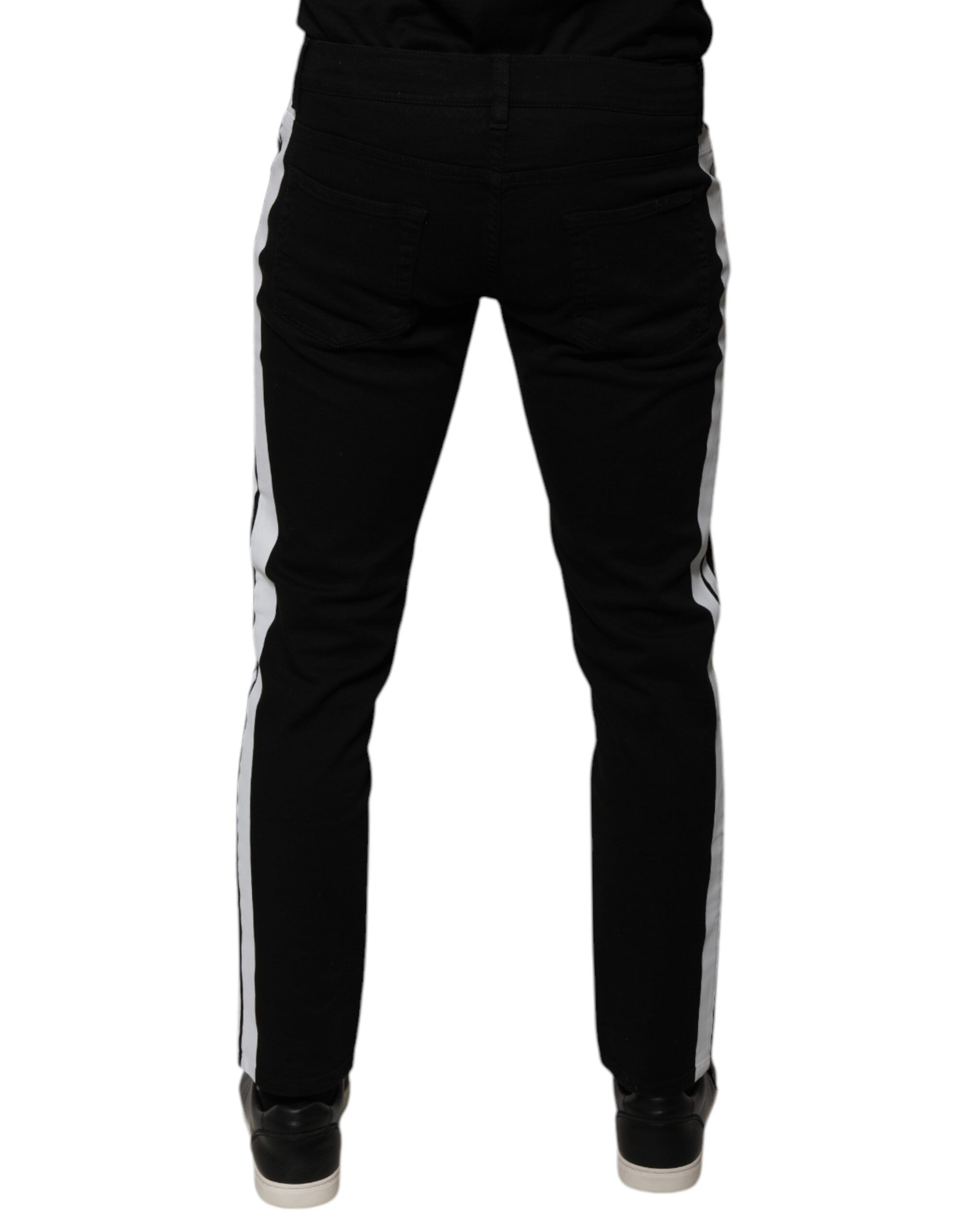Black Crown White Lining Skinny Denim Men's Jeans - Dolce & Gabbana - Modalova