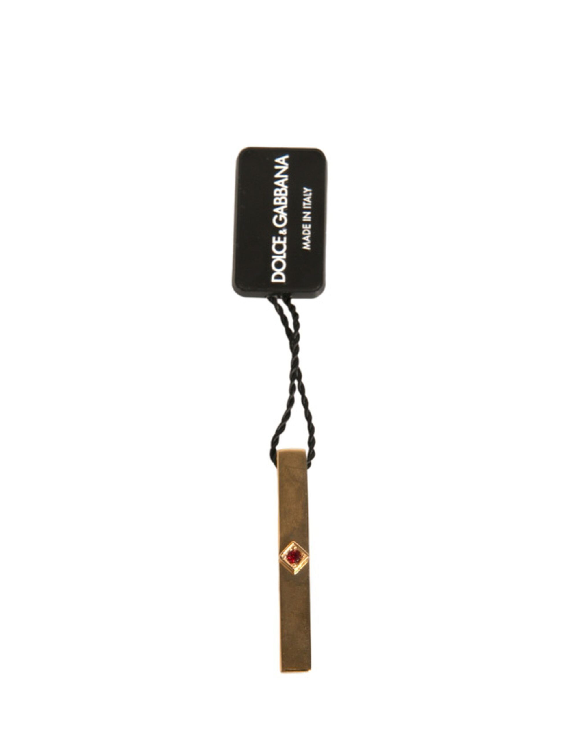 Tone Brass Crystal Branded Tie Clip Men's Bar - Dolce & Gabbana - Modalova
