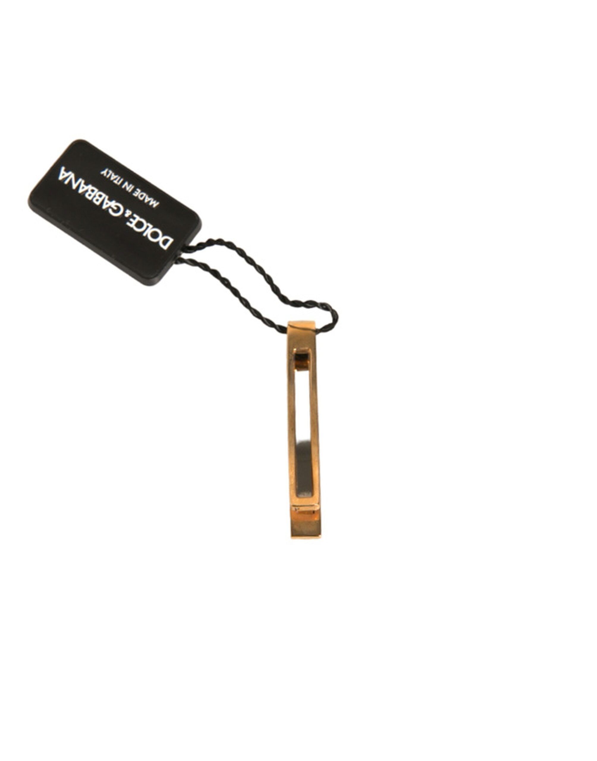 Tone Brass Crystal Branded Tie Clip Men's Bar - Dolce & Gabbana - Modalova