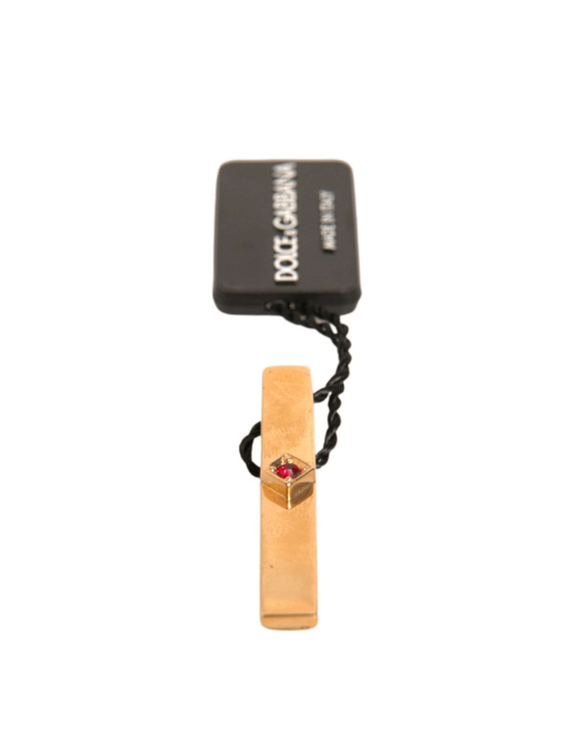 Tone Brass Crystal Branded Tie Clip Men's Bar - Dolce & Gabbana - Modalova