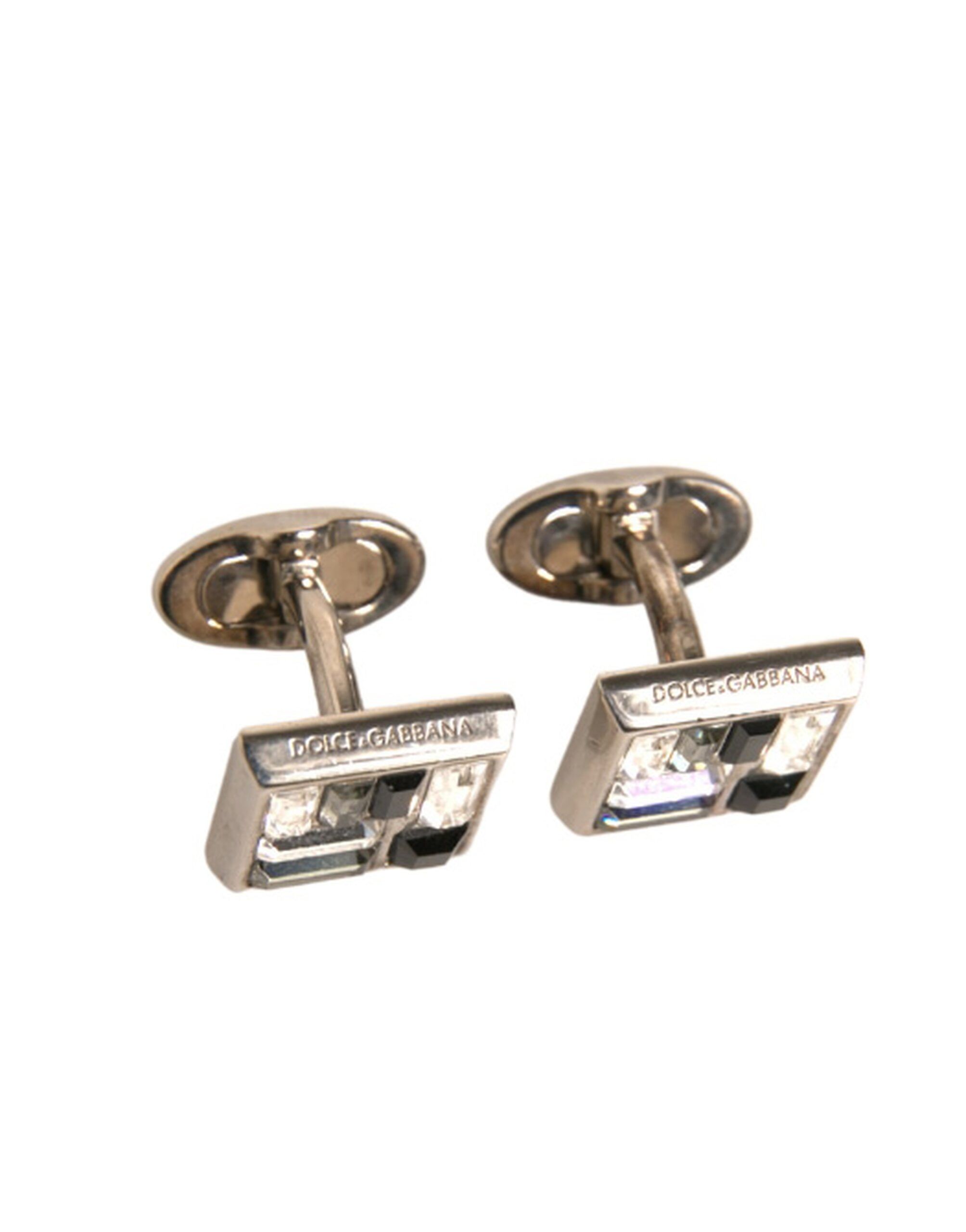 Plated Brass Pin Crystal Men's Cufflinks (Pre-Owned) - Dolce & Gabbana - Modalova