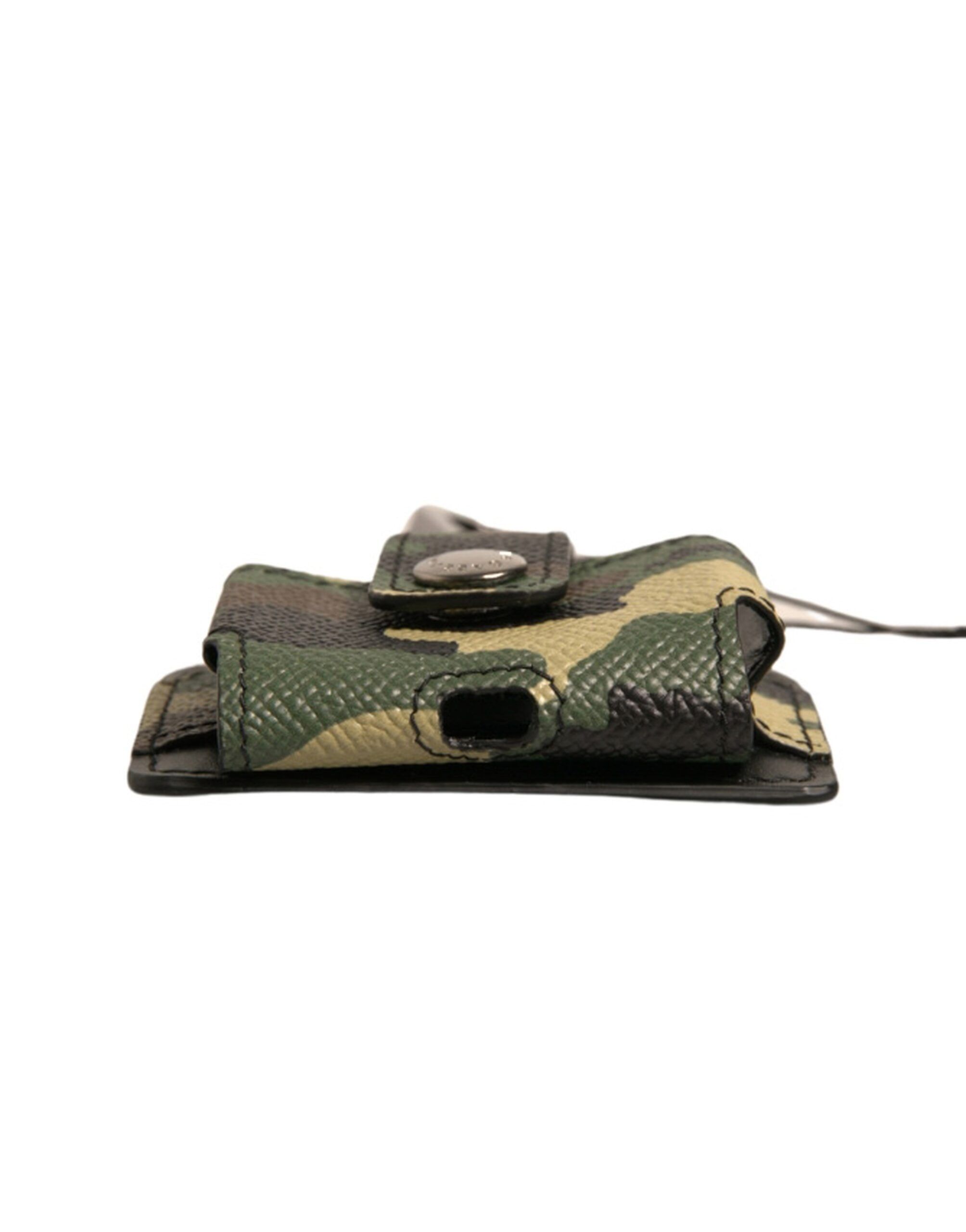 Camouflage Leather Metal Airpods Men's Case - Dolce & Gabbana - Modalova