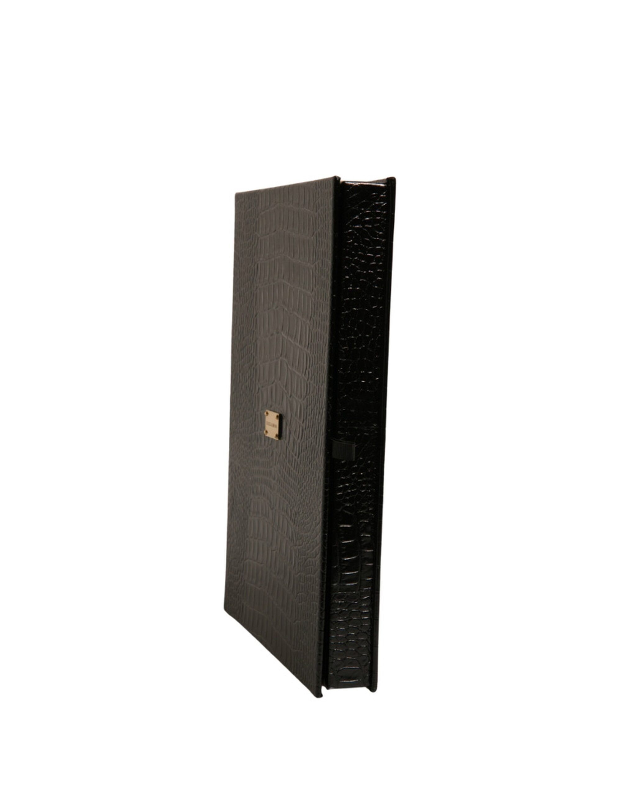 Elegant Leather Logo Plaque Holder Catalogue Men's Case - Dolce & Gabbana - Modalova