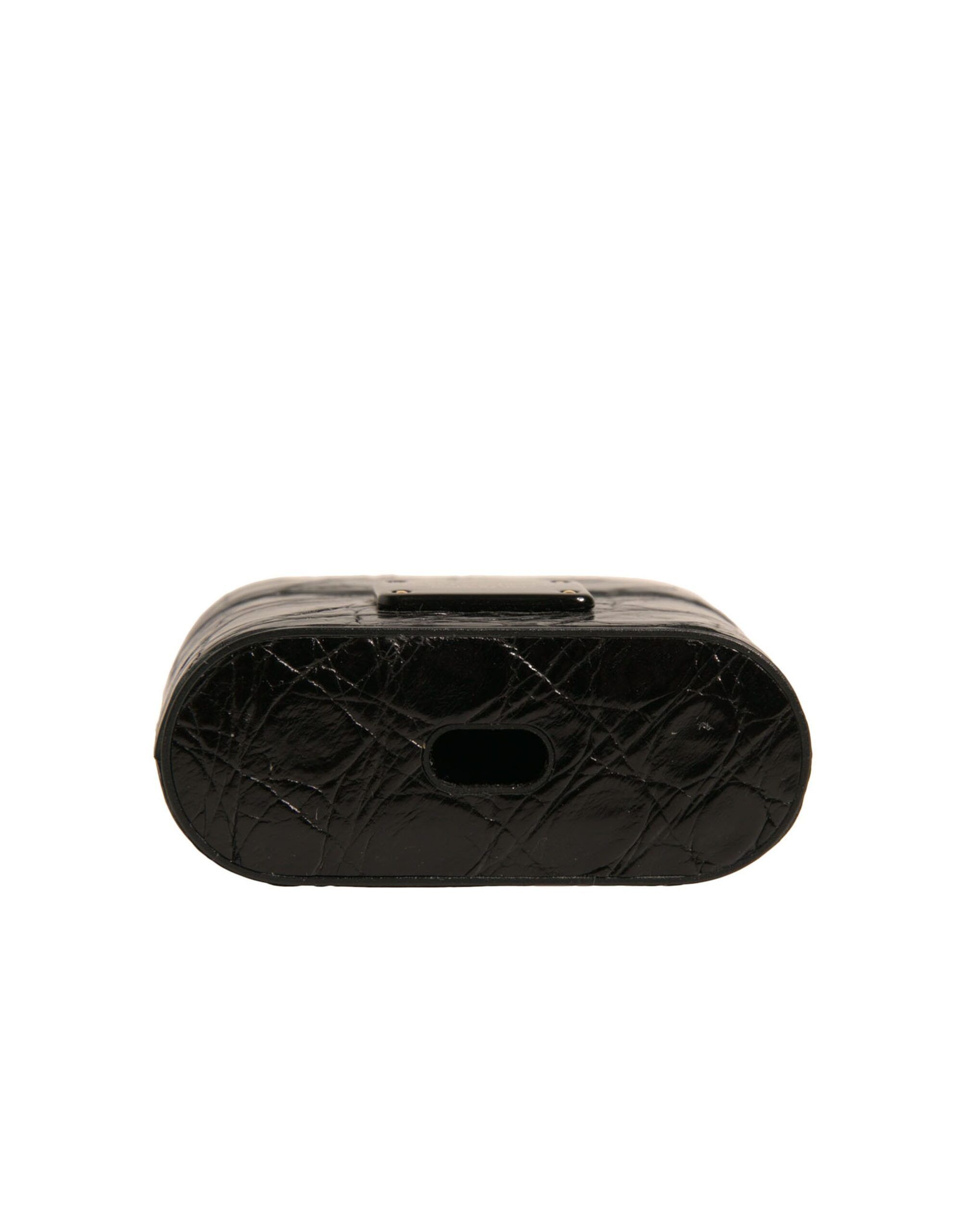 Leather Metal Logo Plaque Holder Airpods Case - Dolce & Gabbana - Modalova