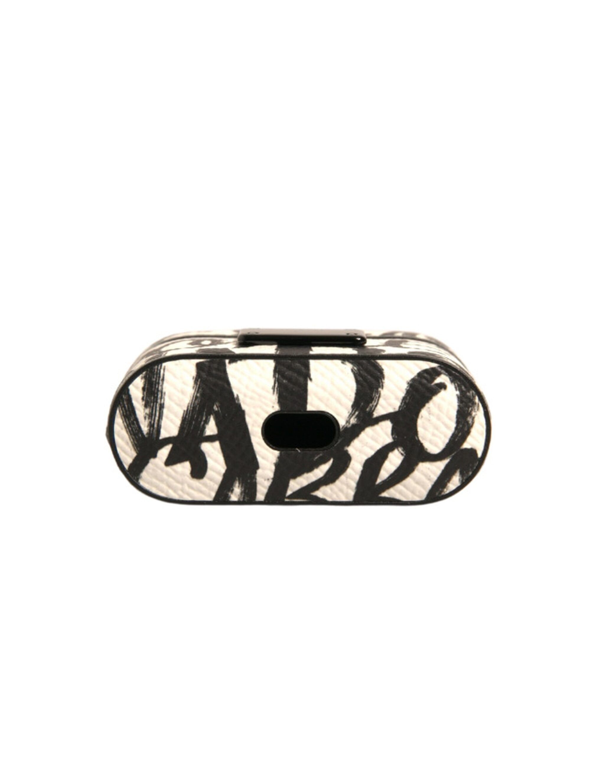 Leather Scribble Embossed Logo Airpods Case - Dolce & Gabbana - Modalova