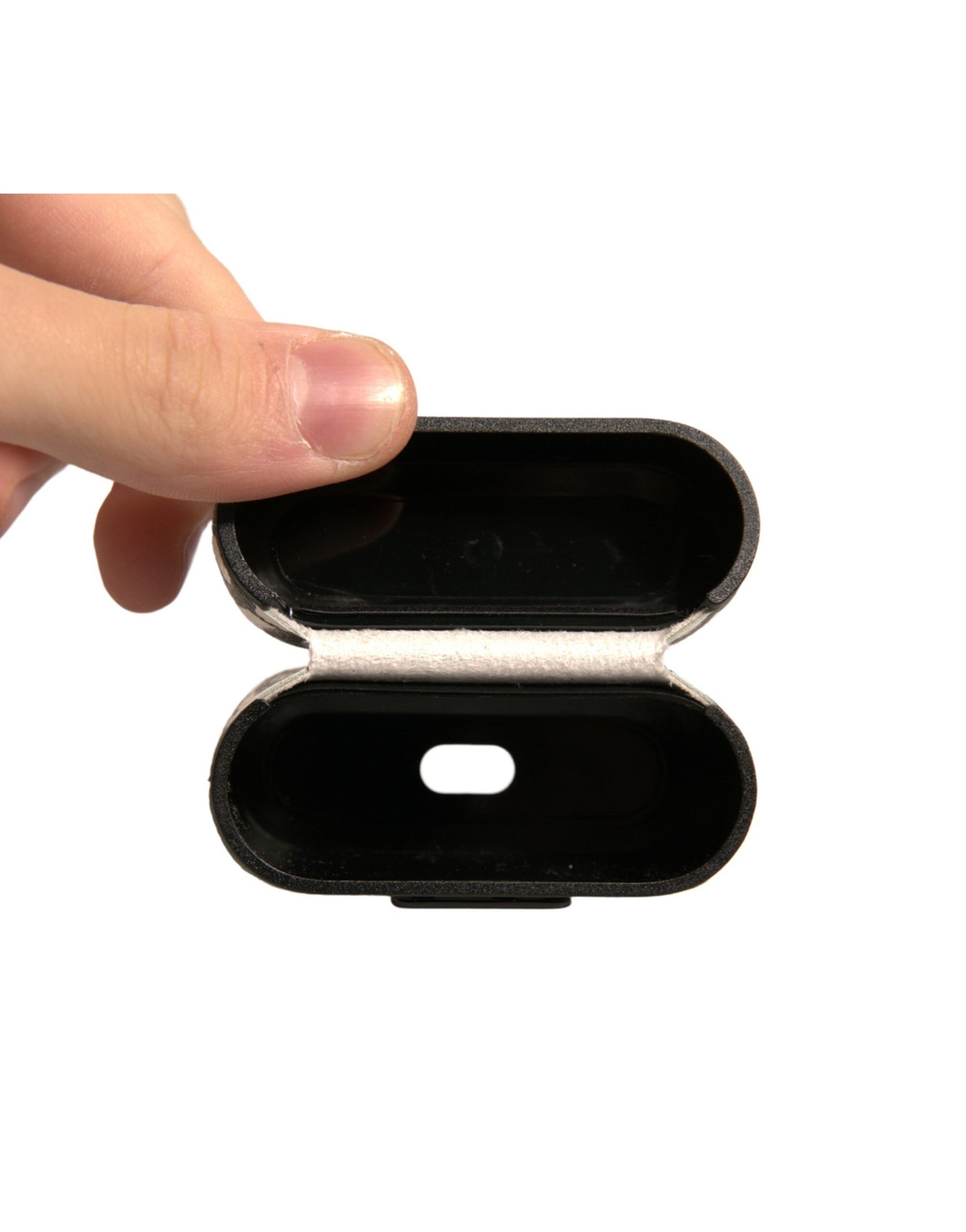 Leather Scribble Embossed Logo Airpods Case - Dolce & Gabbana - Modalova