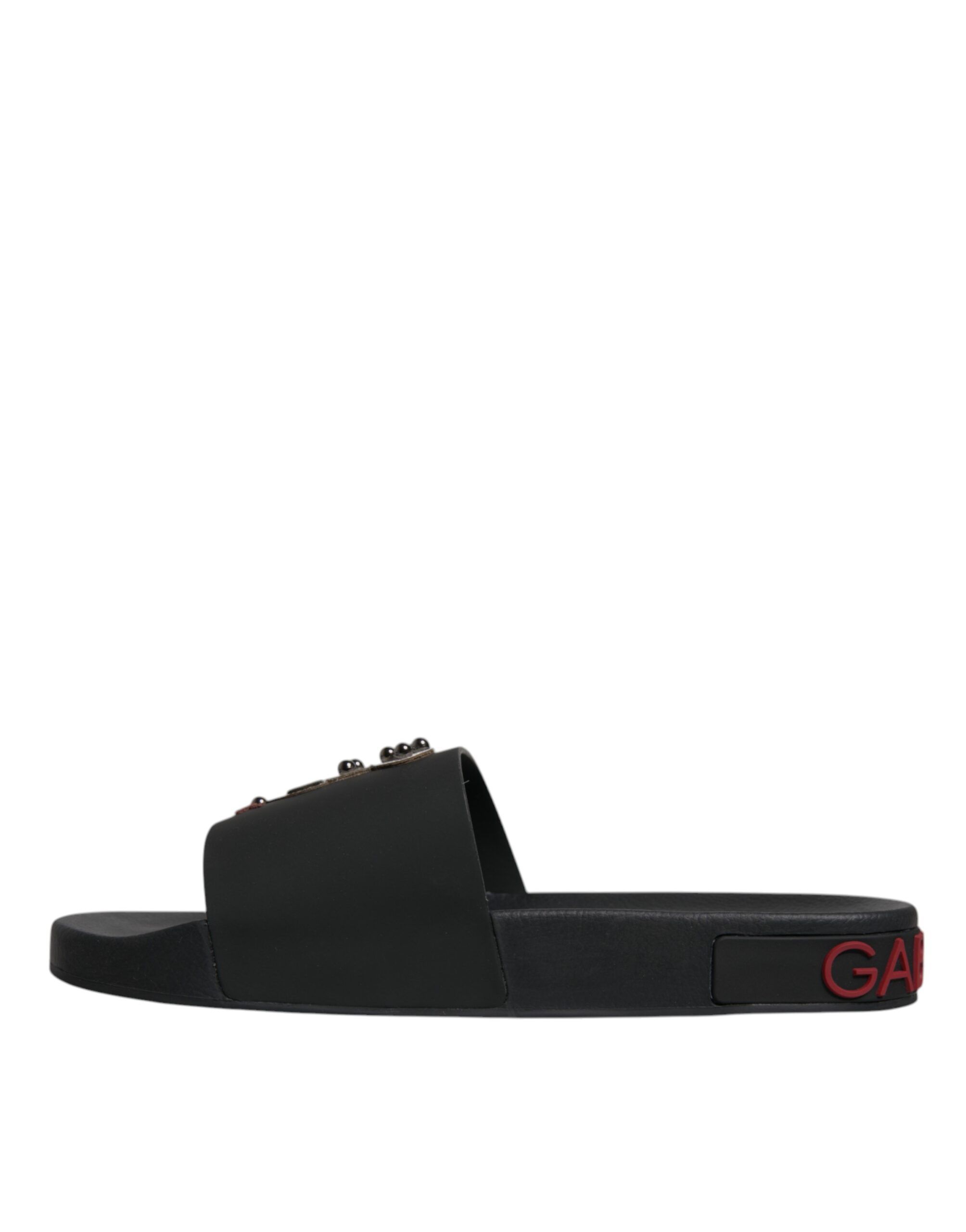 Leather Slides Sandals Beachwear Men's Shoes - Dolce & Gabbana - Modalova