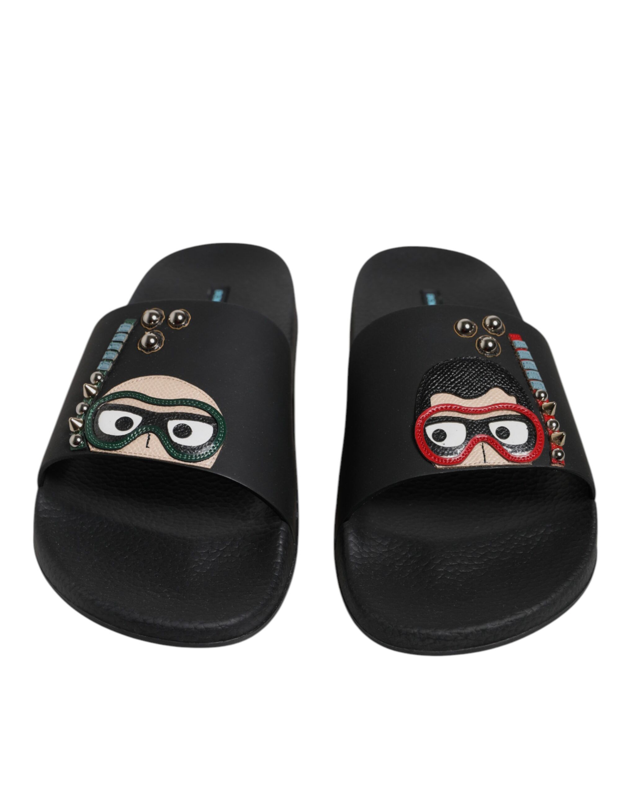 Divers Leather Flats Slides Sandals Beachwear Men's Shoes - Dolce & Gabbana - Modalova
