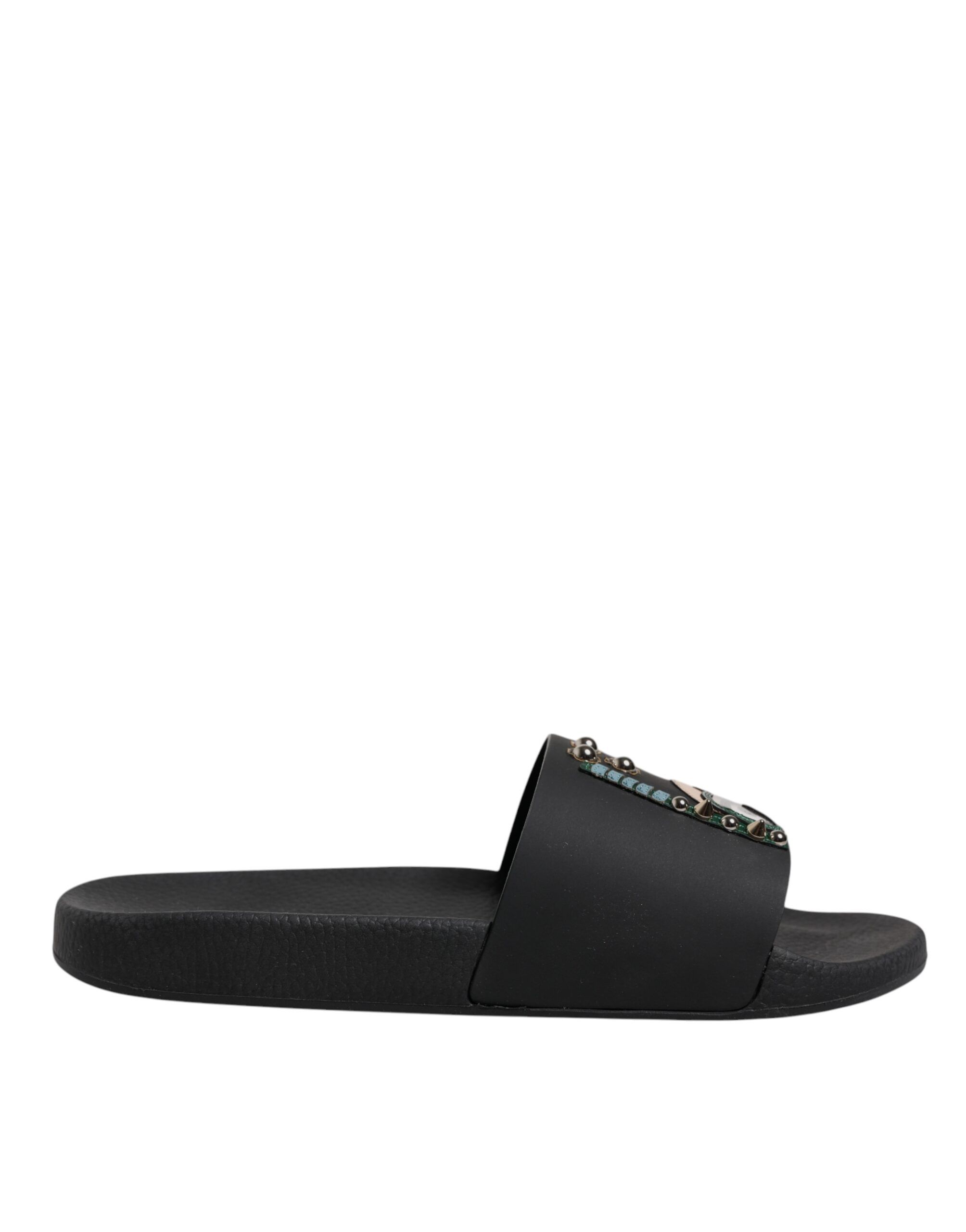 Divers Leather Flats Slides Sandals Beachwear Men's Shoes - Dolce & Gabbana - Modalova