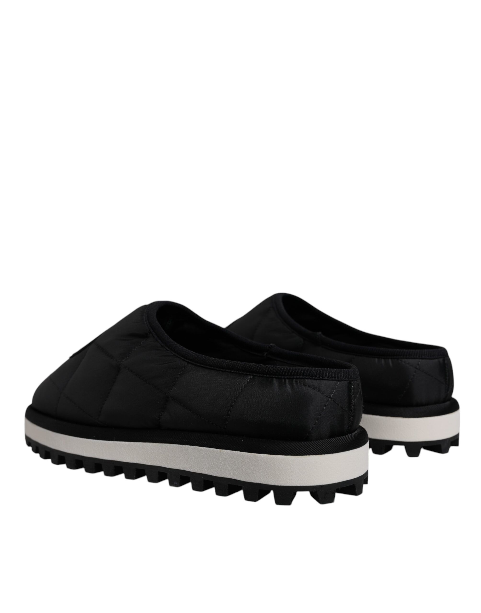 Nylon Quilted Logo Patch Sandals Slides Men's Shoes - Dolce & Gabbana - Modalova