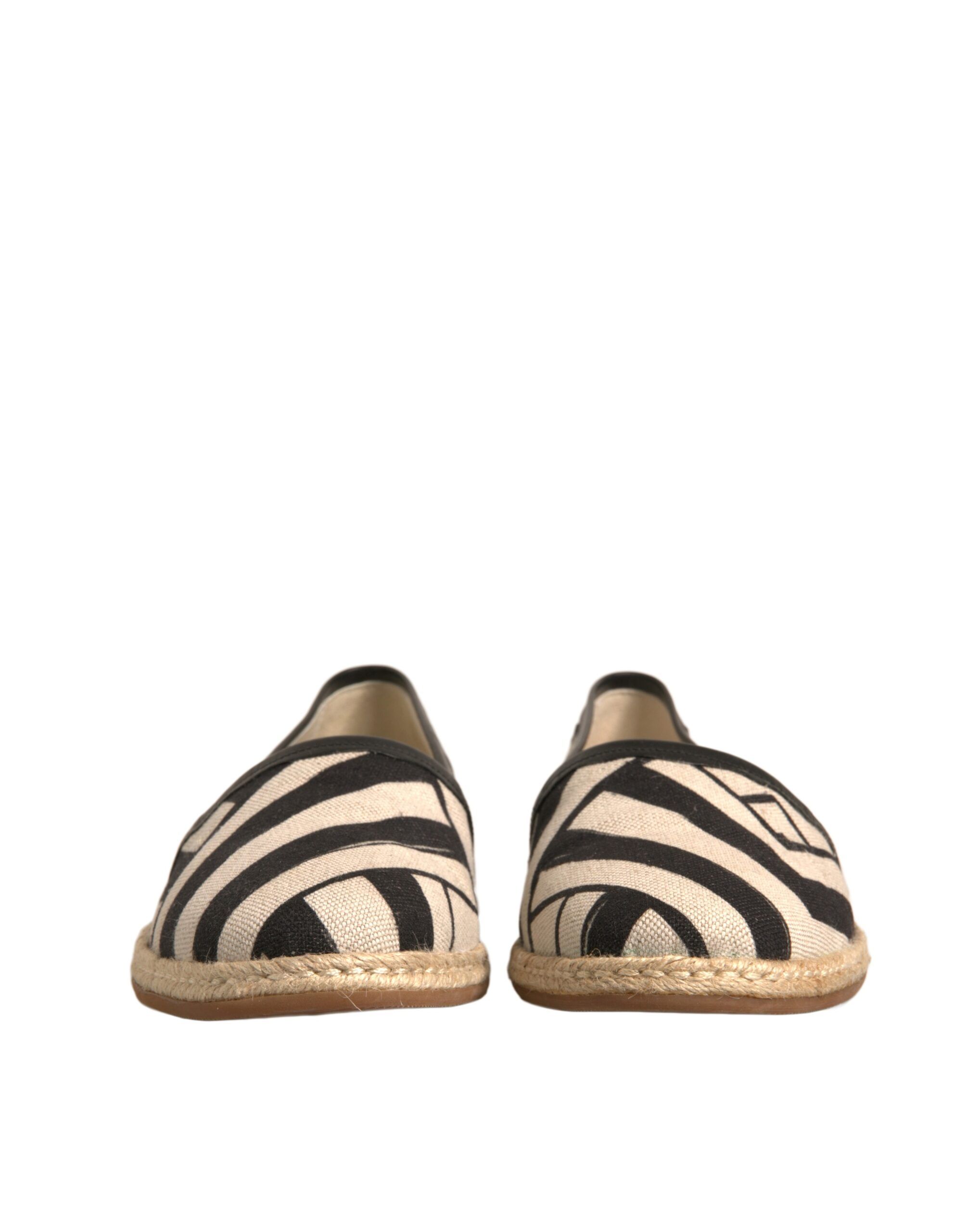 Black White Stripes Slip On Espadrille Men's Shoes (Pre-Owned) - Dolce & Gabbana - Modalova