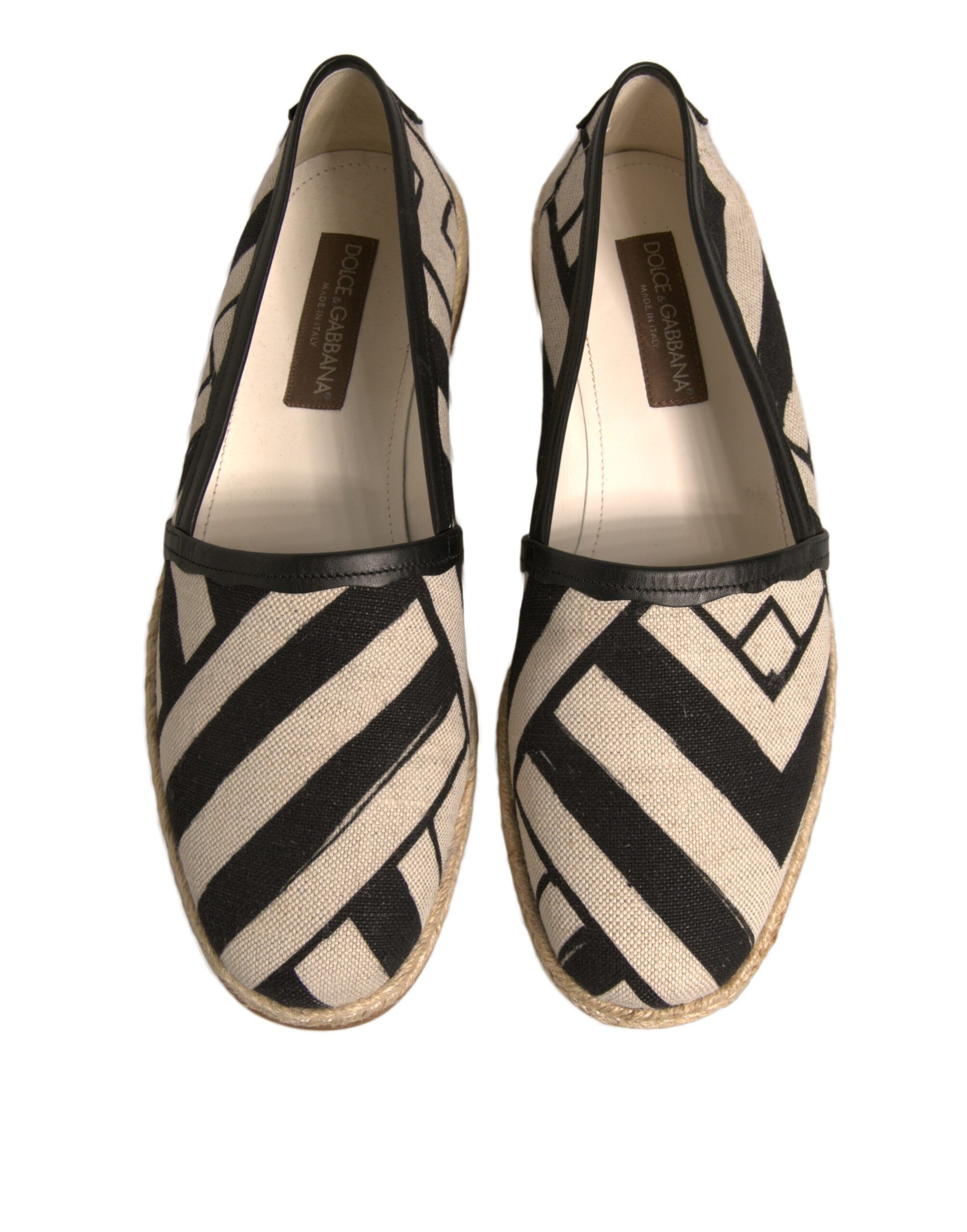 Black White Stripes Slip On Espadrille Men's Shoes (Pre-Owned) - Dolce & Gabbana - Modalova