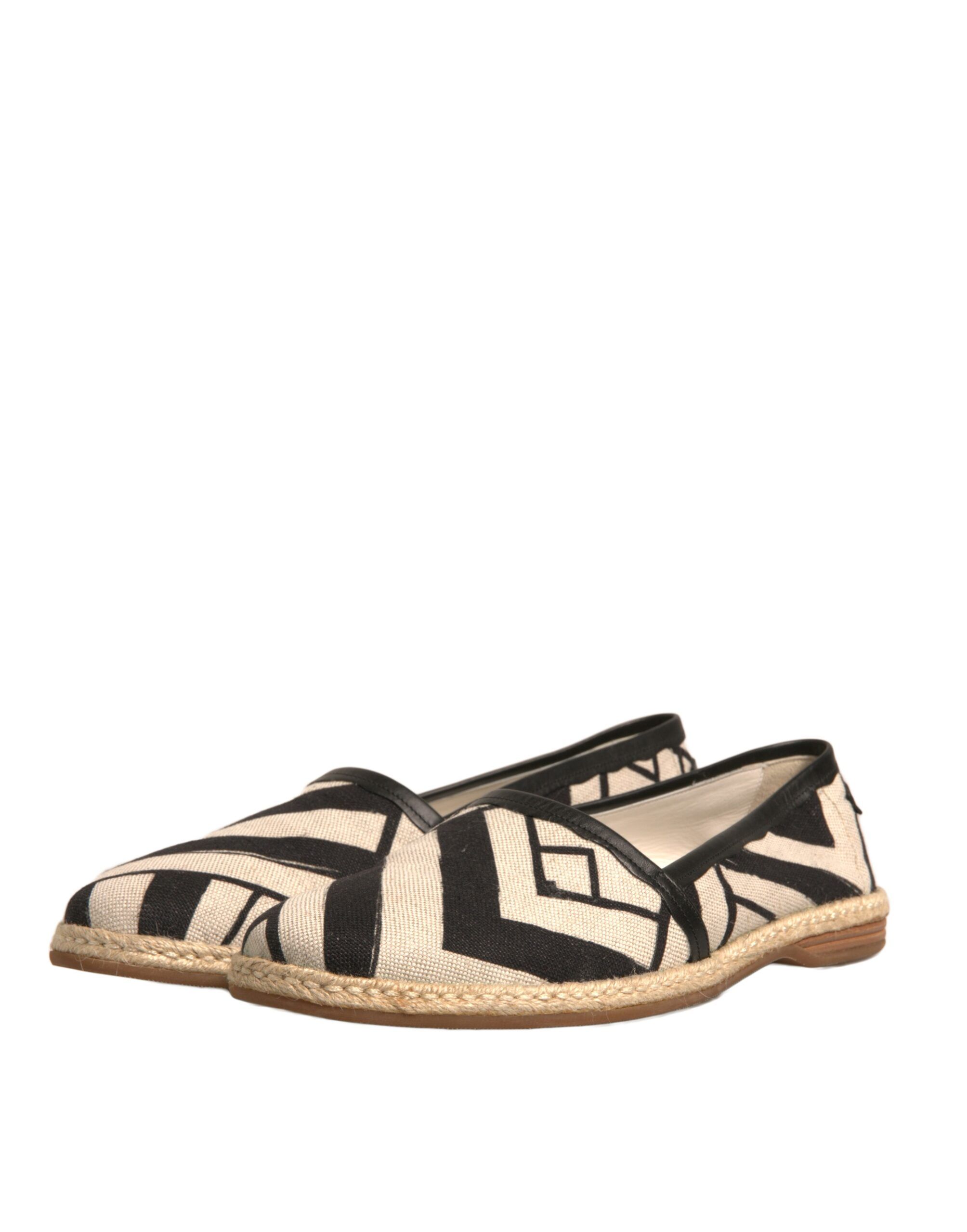 Black White Stripes Slip On Espadrille Men's Shoes (Pre-Owned) - Dolce & Gabbana - Modalova