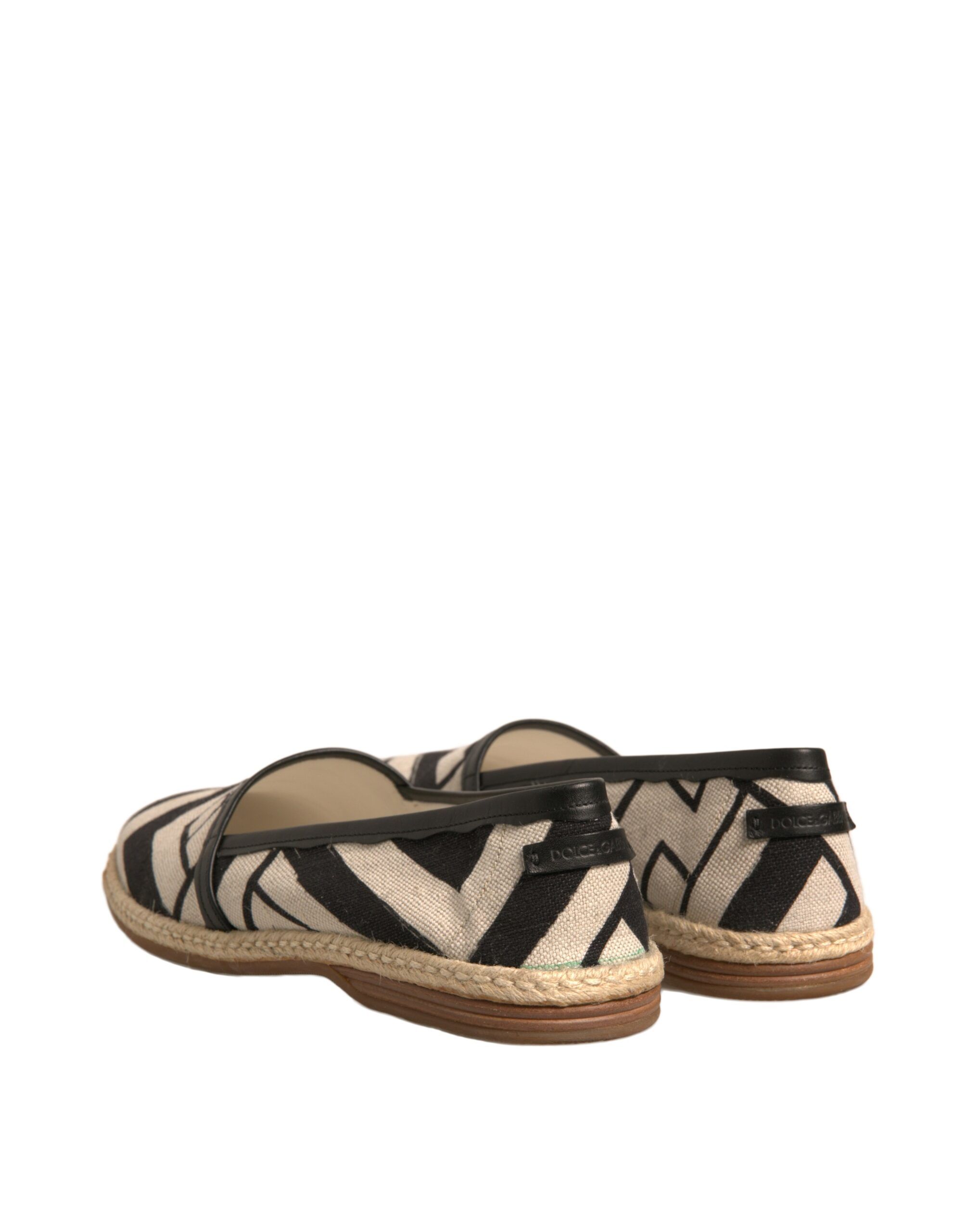 Black White Stripes Slip On Espadrille Men's Shoes (Pre-Owned) - Dolce & Gabbana - Modalova