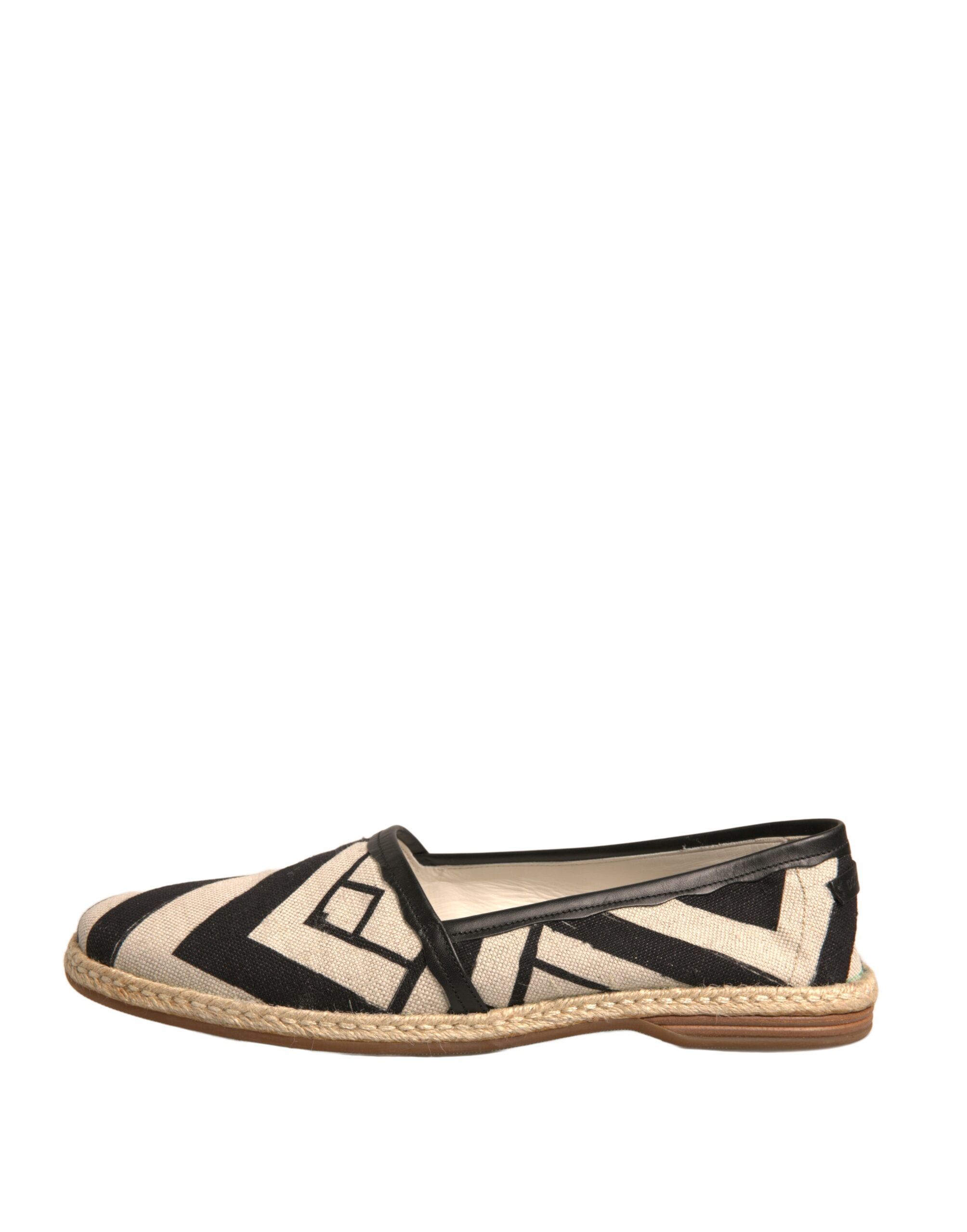 Black White Stripes Slip On Espadrille Men's Shoes (Pre-Owned) - Dolce & Gabbana - Modalova