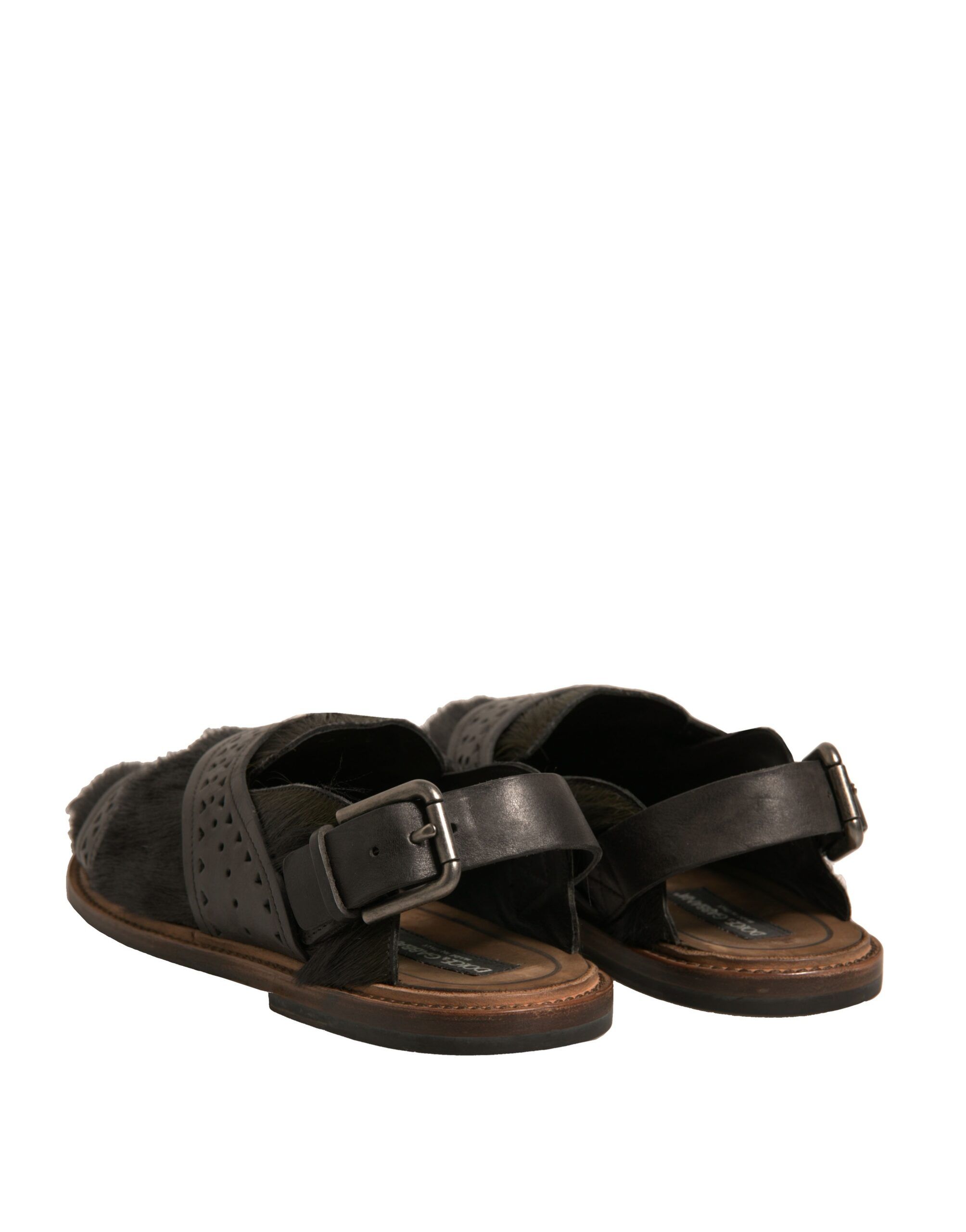 Gazelle Hair Leather Flats Sandals Men's Shoes - Dolce & Gabbana - Modalova