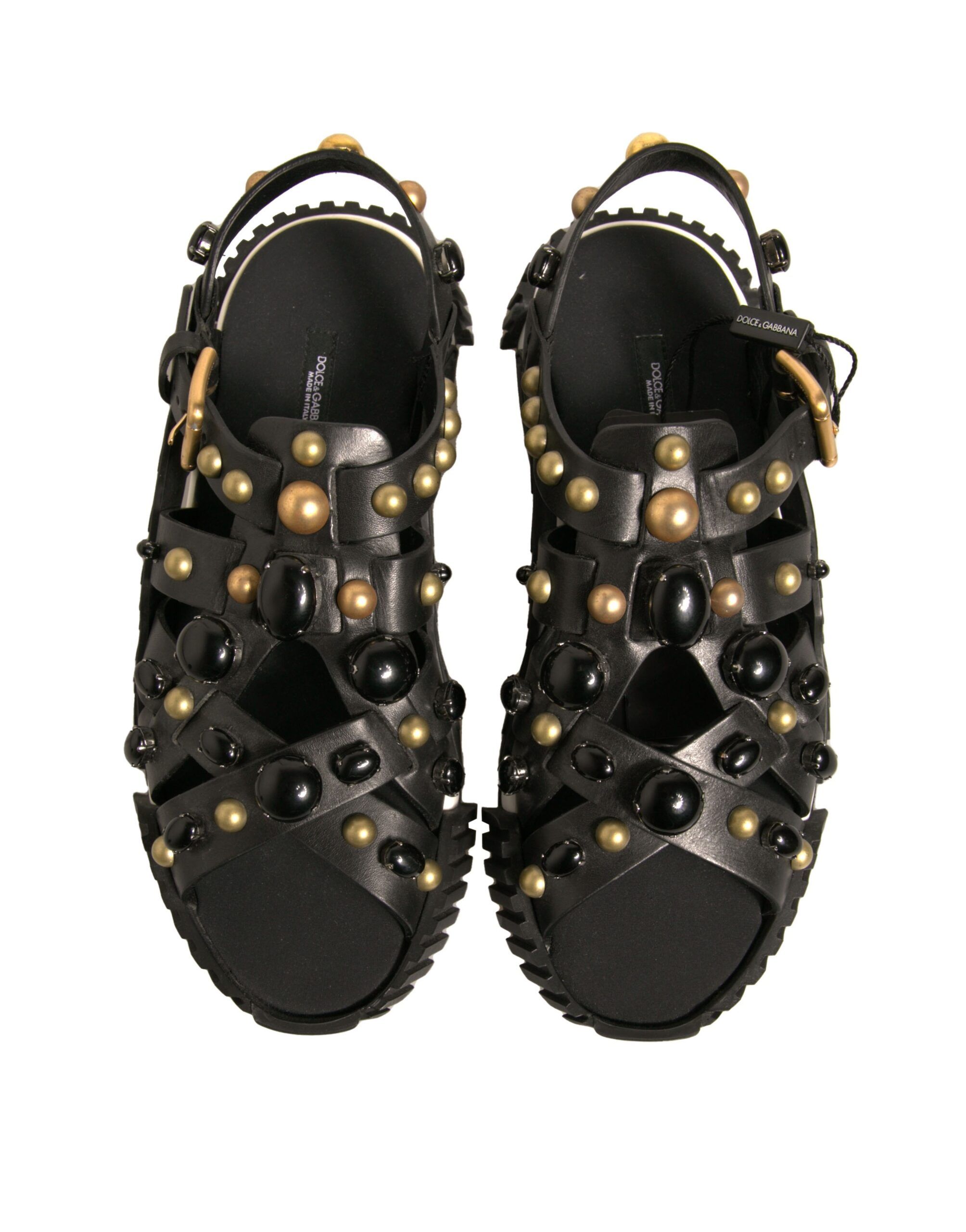 Leather Studded Slides Sandals Men's Shoes (Pre-Owned) - Dolce & Gabbana - Modalova