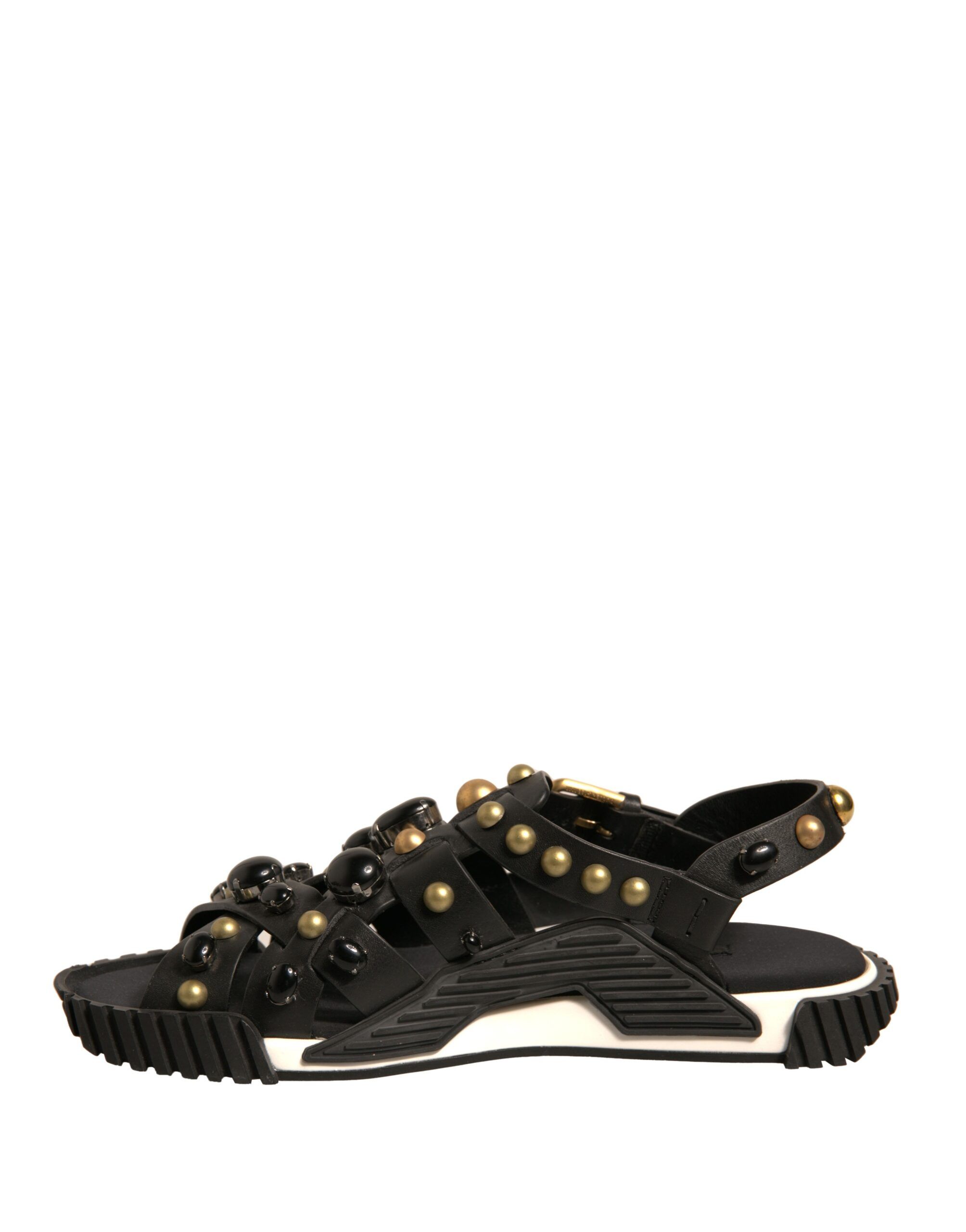 Leather Studded Slides Sandals Men's Shoes (Pre-Owned) - Dolce & Gabbana - Modalova
