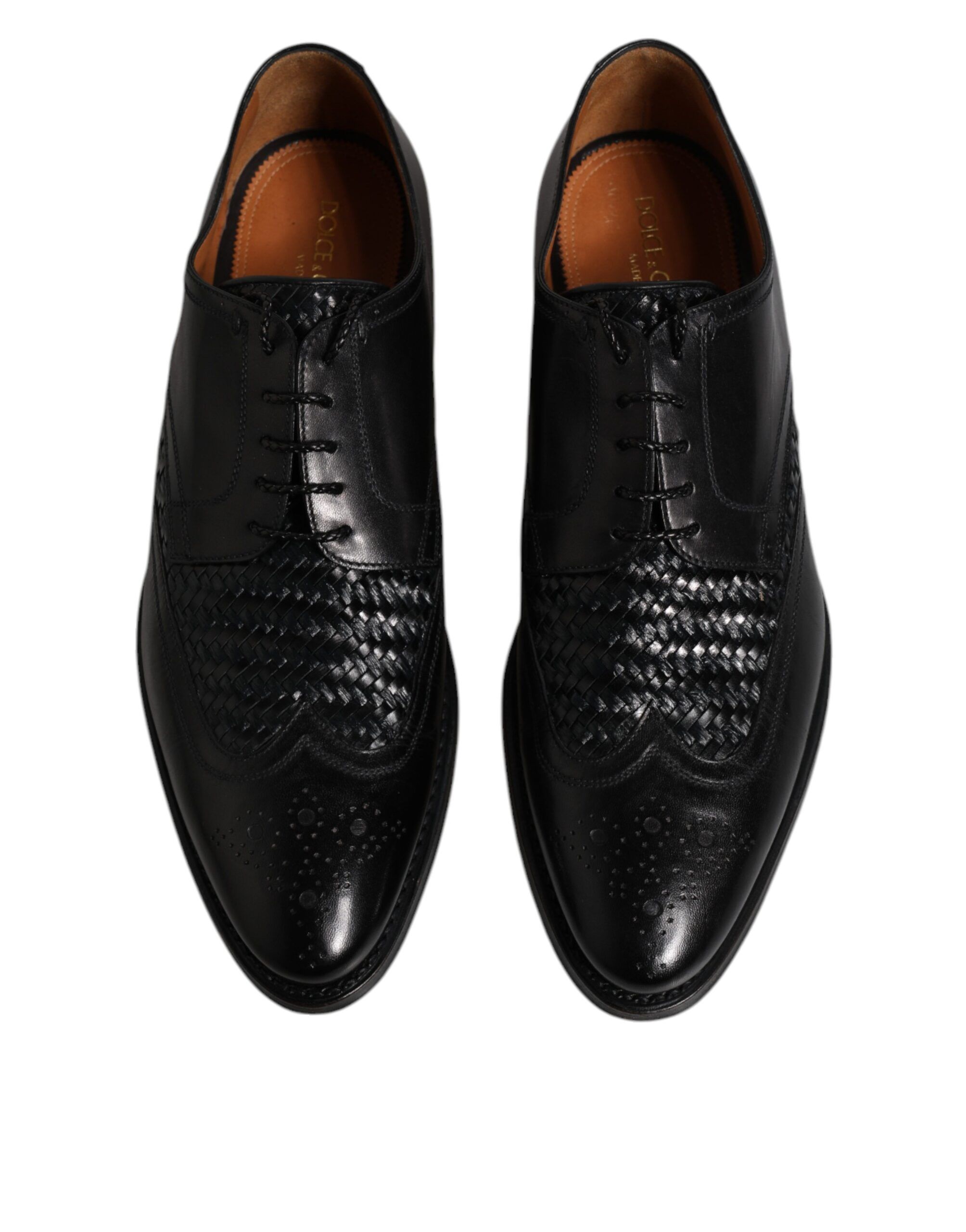 Leather Derby Wingtip Lace Up Formal Dress Men's Shoes - Dolce & Gabbana - Modalova