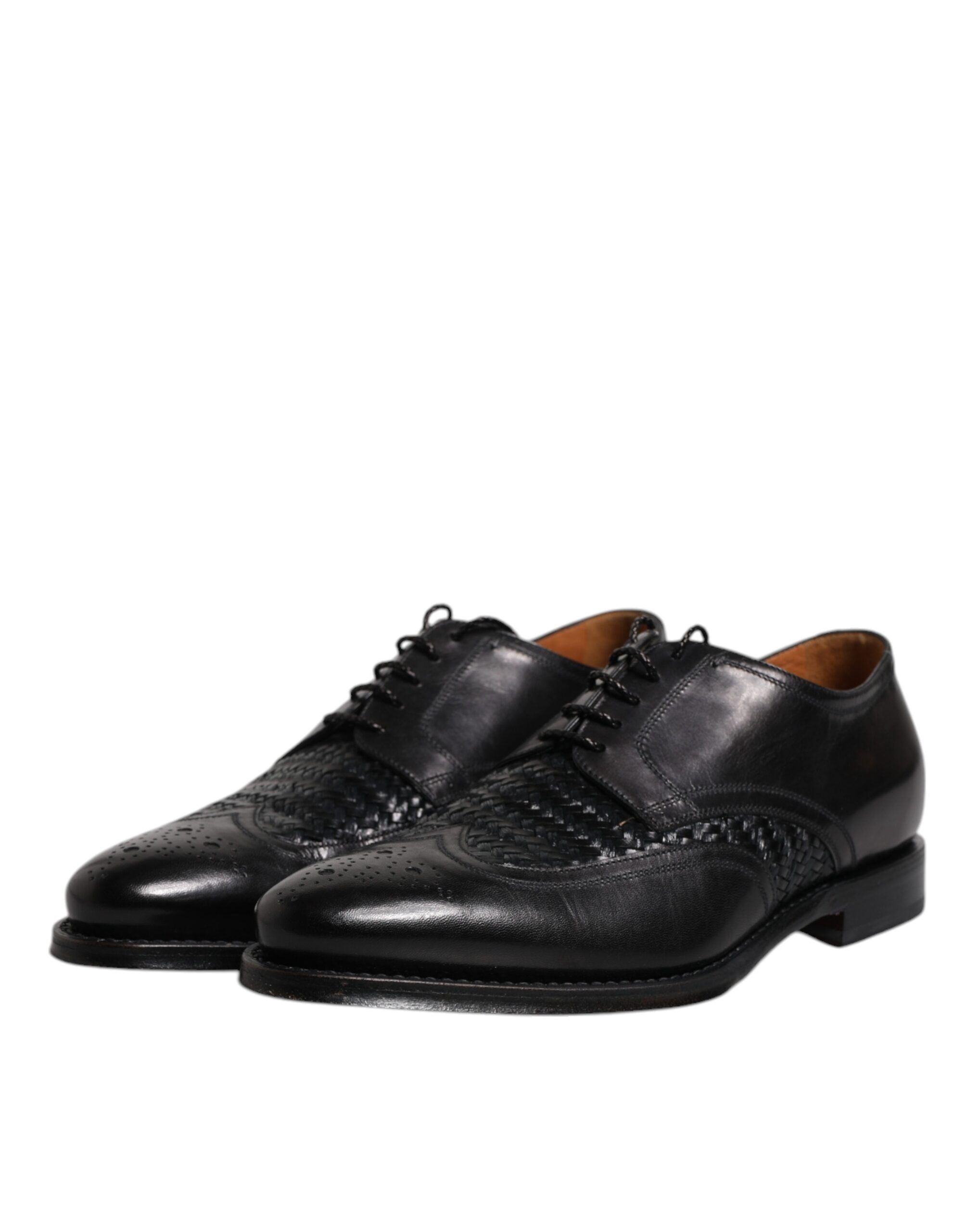 Leather Derby Wingtip Lace Up Formal Dress Men's Shoes - Dolce & Gabbana - Modalova