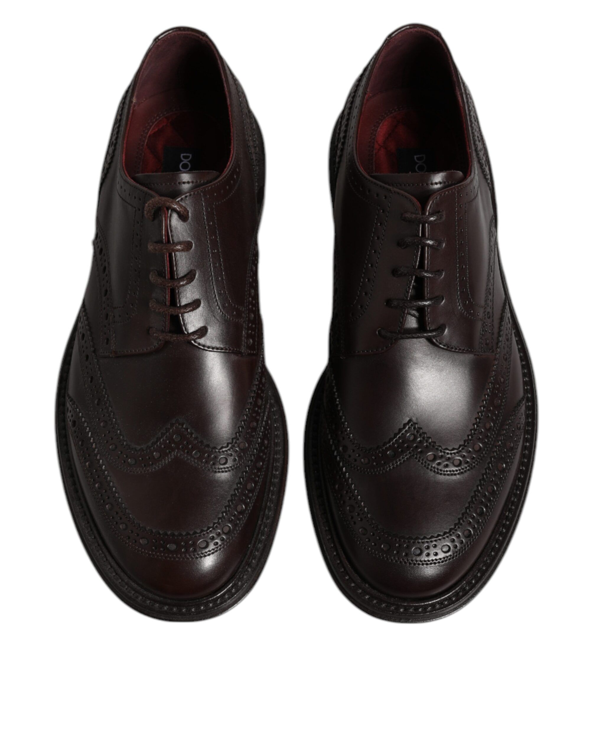 Leather Derby Wingtip Lace Up Formal Dress Men's Shoes - Dolce & Gabbana - Modalova