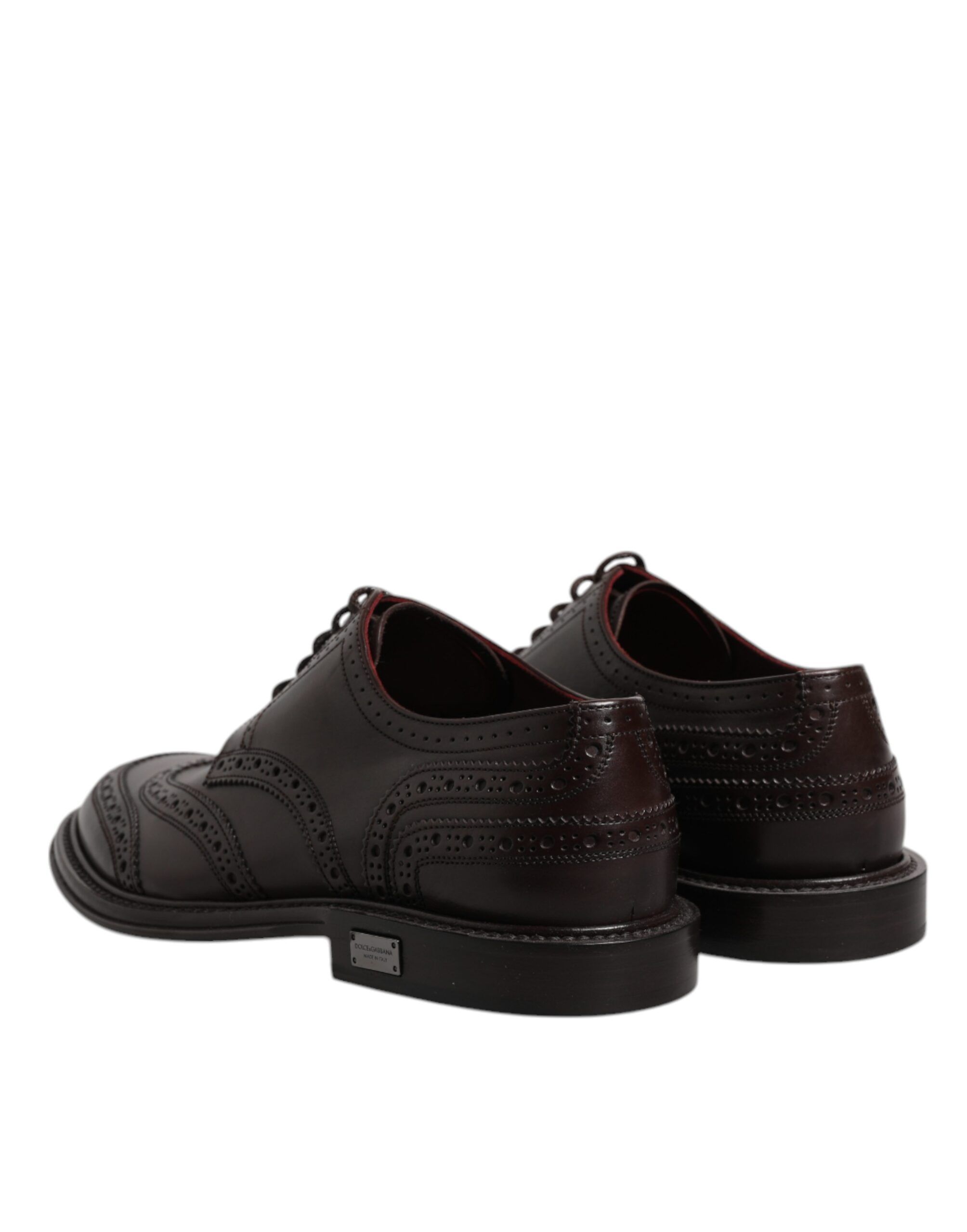 Leather Derby Wingtip Lace Up Formal Dress Men's Shoes - Dolce & Gabbana - Modalova