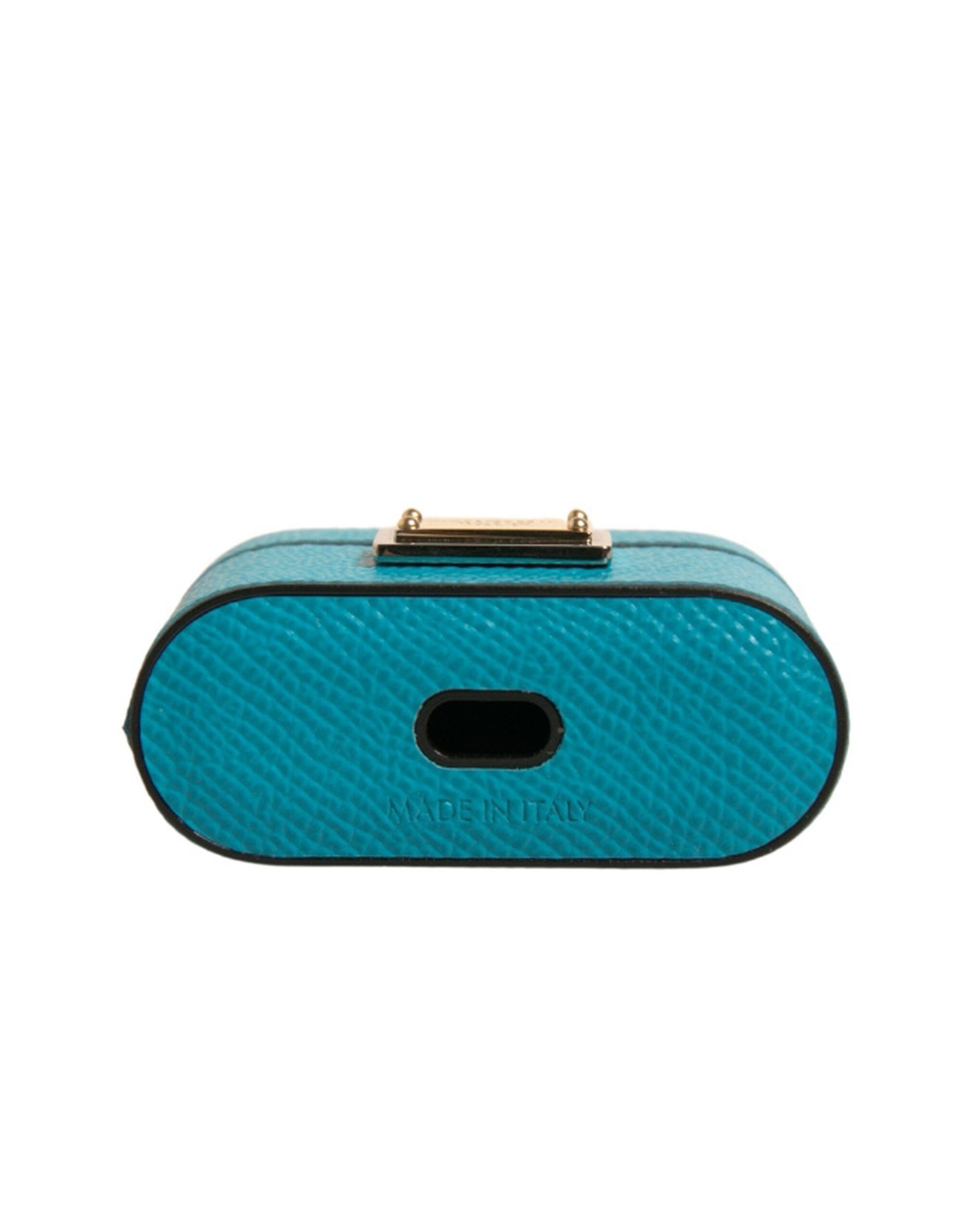 Leather Metal Logo Plaque Holder Airpods Case - Dolce & Gabbana - Modalova