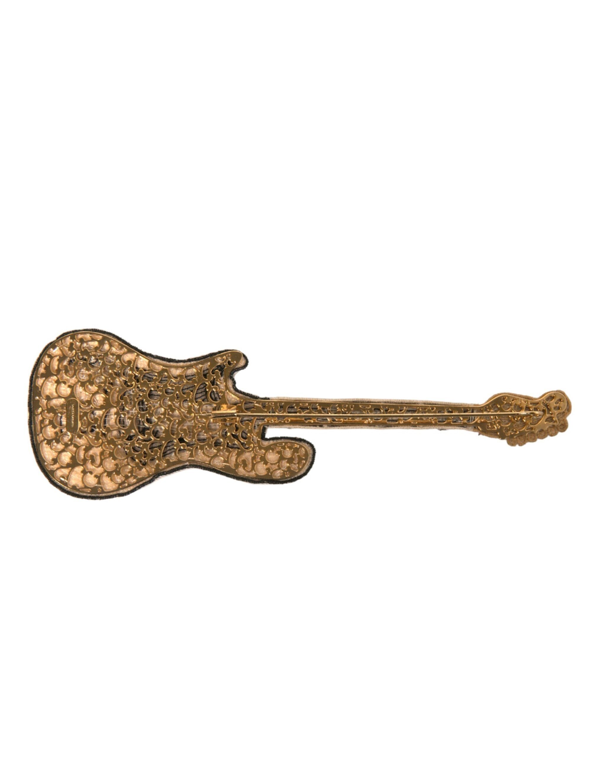 Brass Beaded Guitar Pin Women's Brooch (Pre-Owned) - Dolce & Gabbana - Modalova