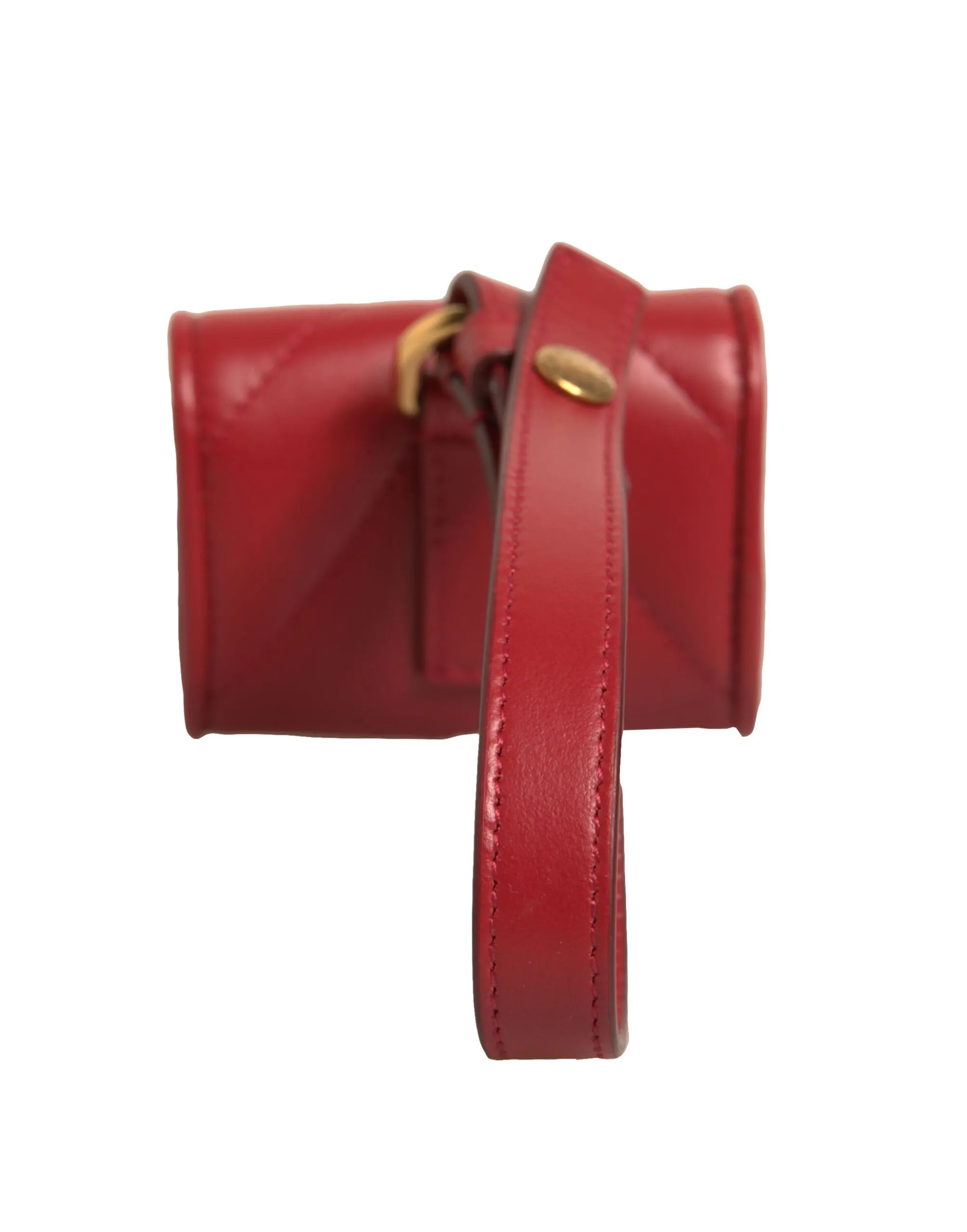 Black Leather Devotion Heart Strap Airpod Women's Case - Dolce & Gabbana - Modalova
