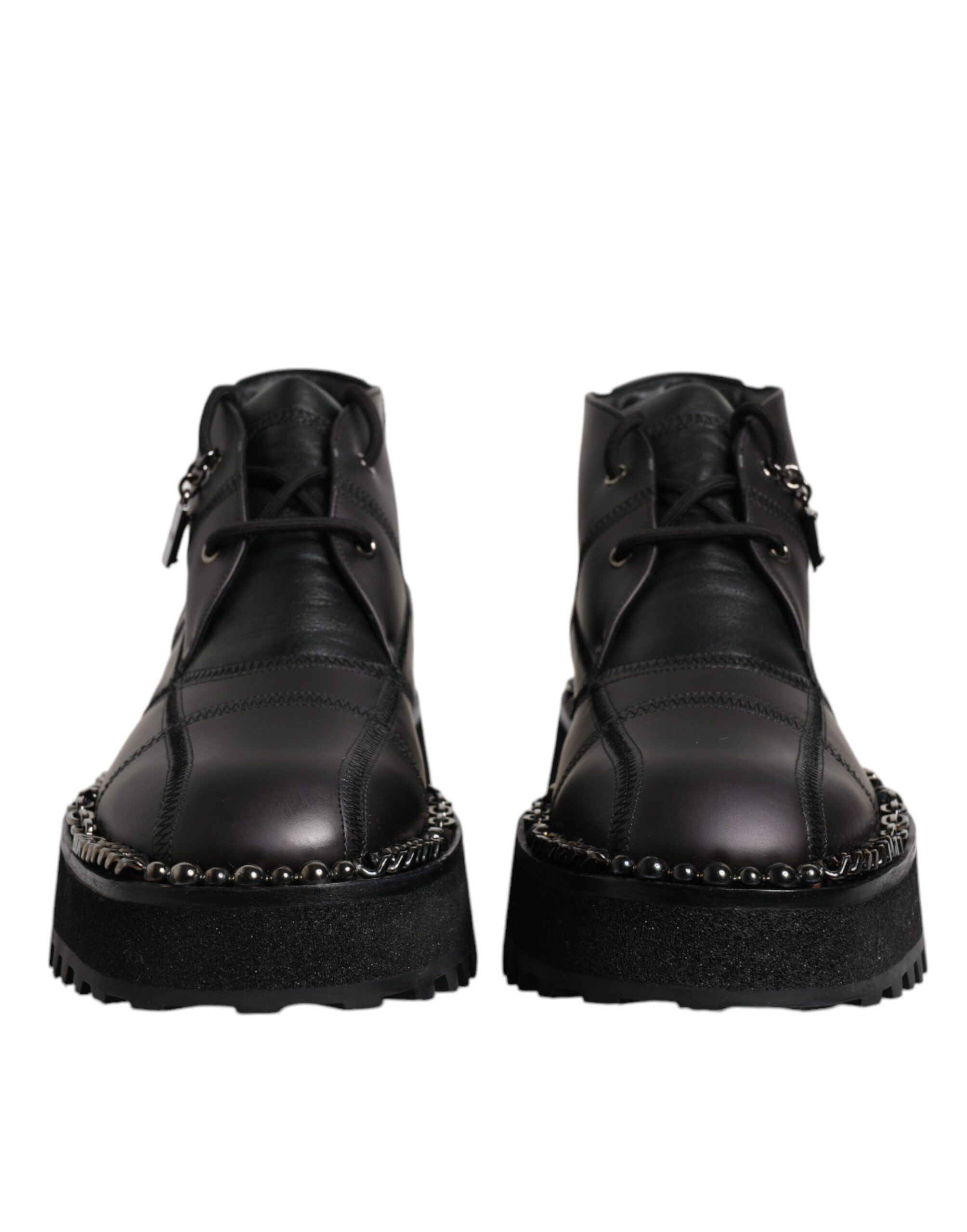 Leather Lace Up Ankle Boots Men's Shoes - Dolce & Gabbana - Modalova