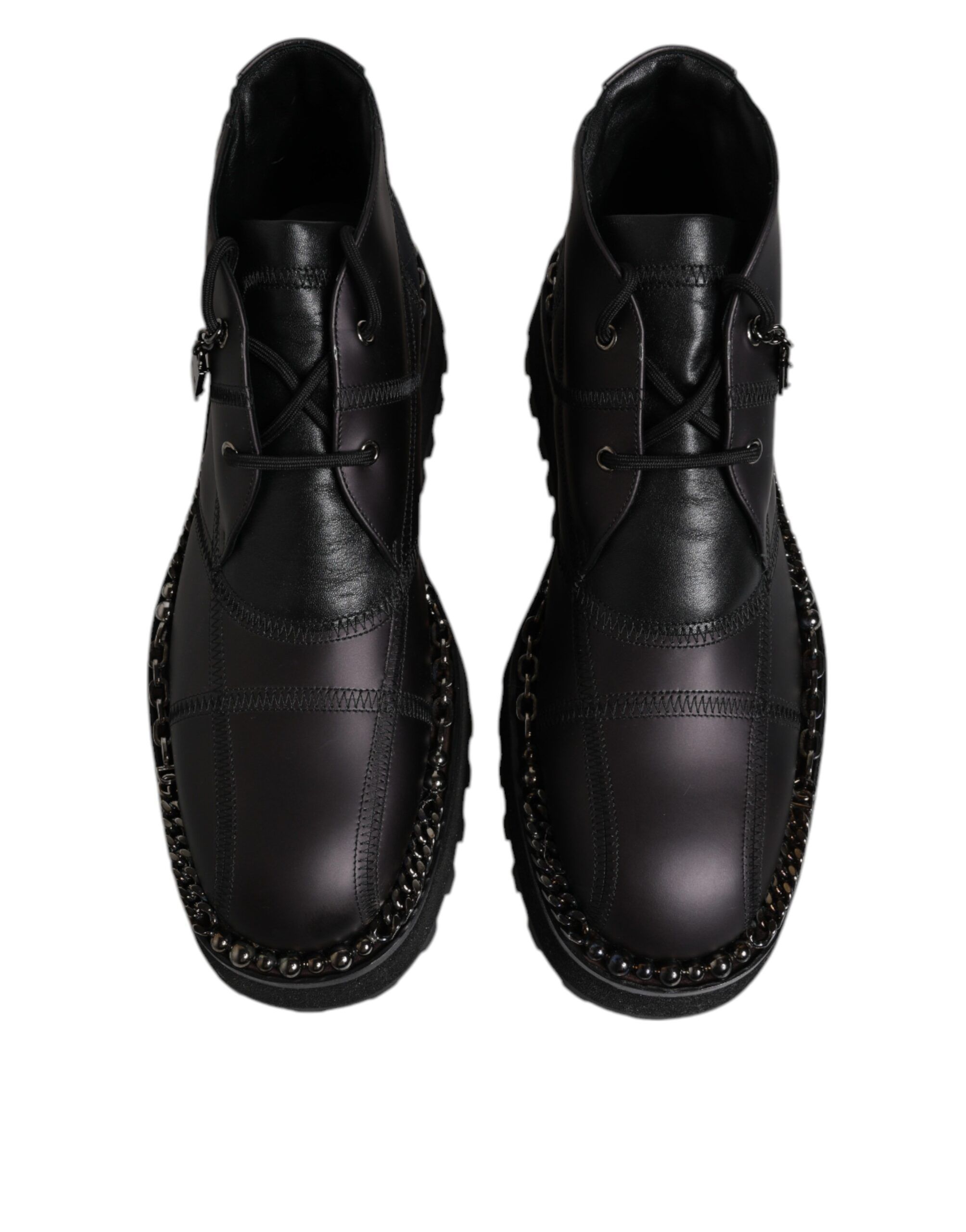 Leather Lace Up Ankle Boots Men's Shoes - Dolce & Gabbana - Modalova