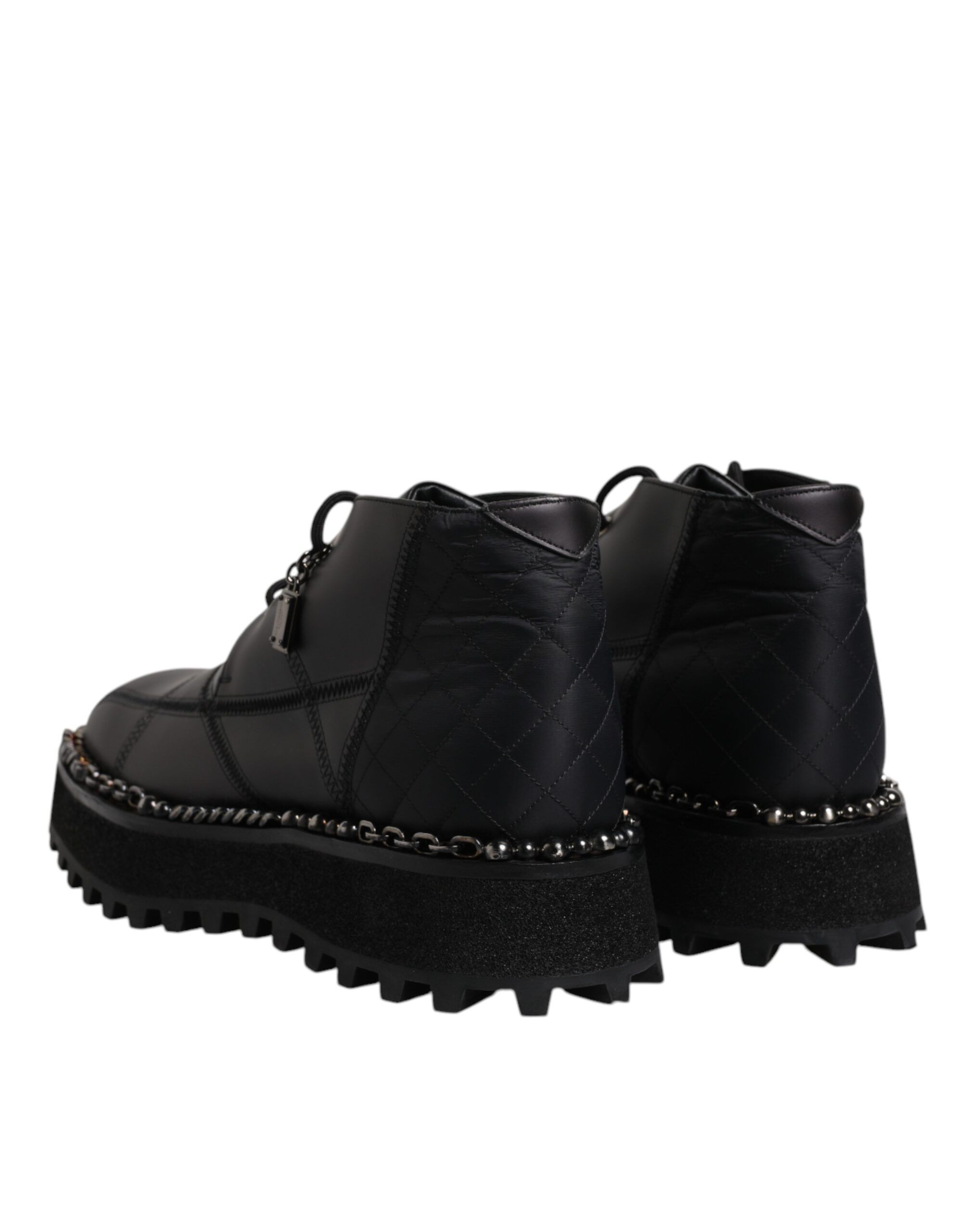Leather Lace Up Ankle Boots Men's Shoes - Dolce & Gabbana - Modalova