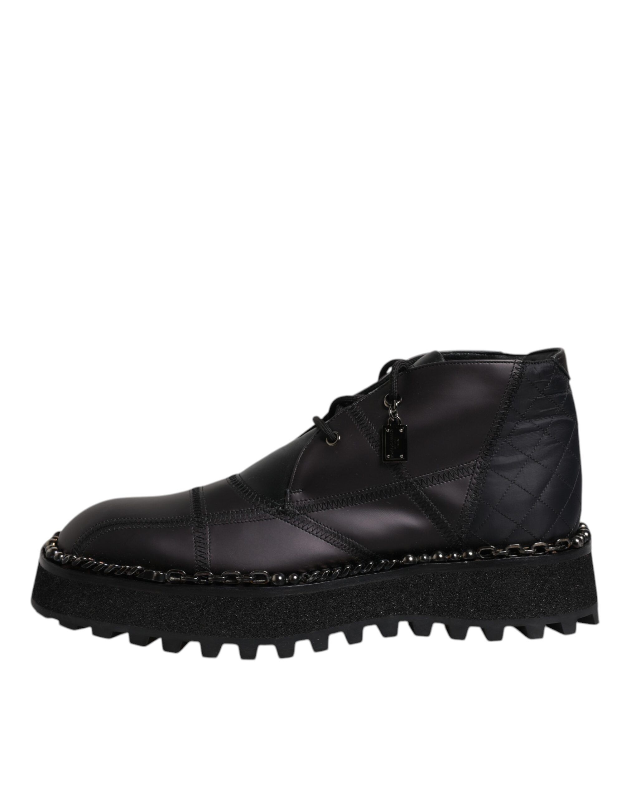 Leather Lace Up Ankle Boots Men's Shoes - Dolce & Gabbana - Modalova