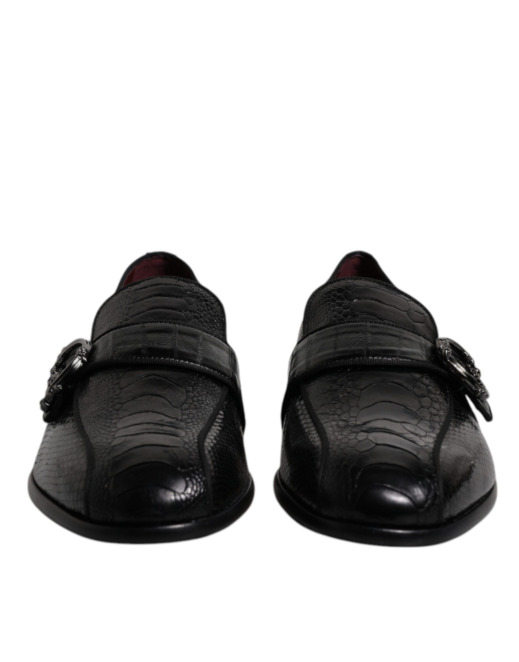 Exotic Leather DG Logo Loafers Formal Dress Men's Shoes - Dolce & Gabbana - Modalova