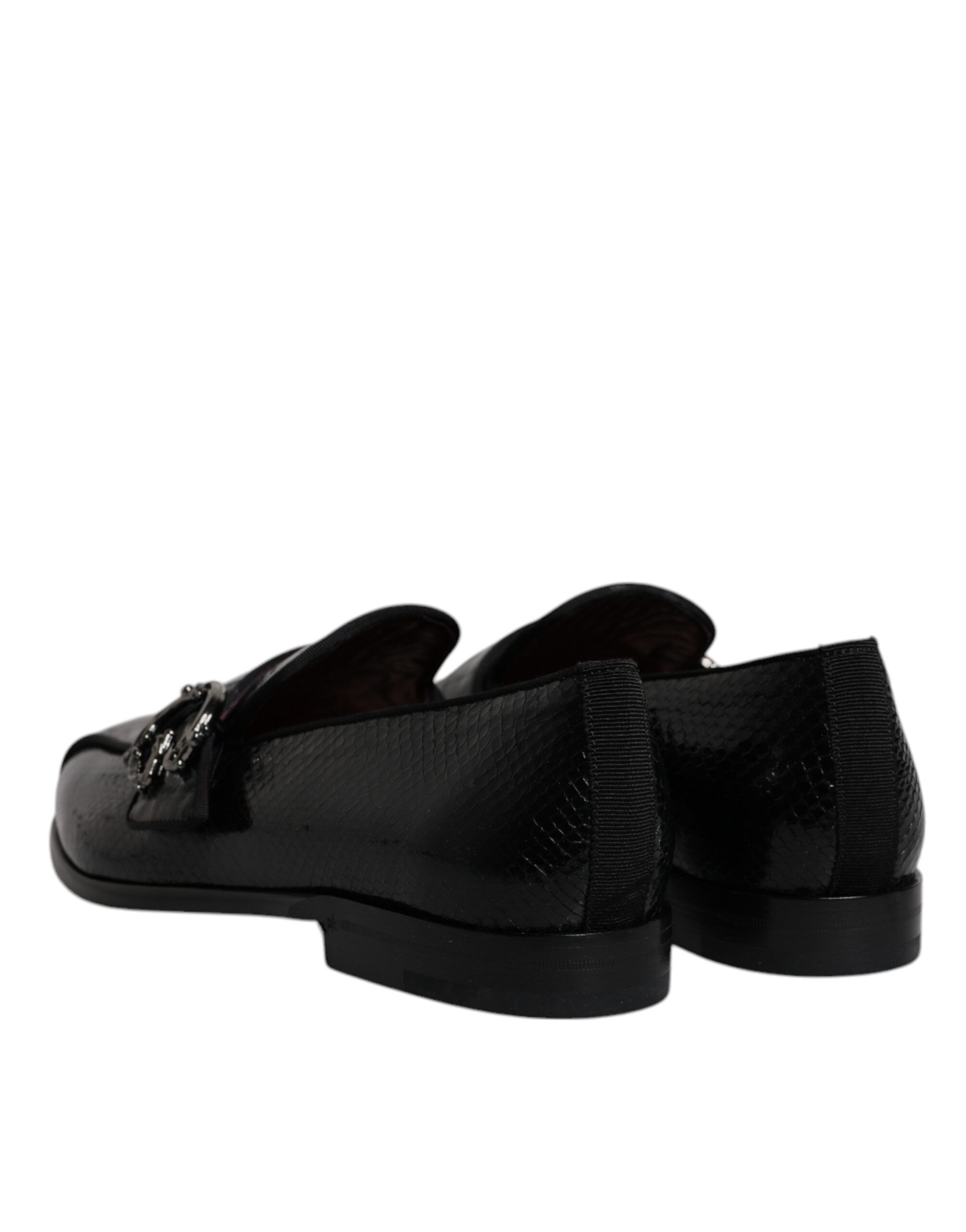 Exotic Leather DG Logo Loafers Formal Dress Men's Shoes - Dolce & Gabbana - Modalova