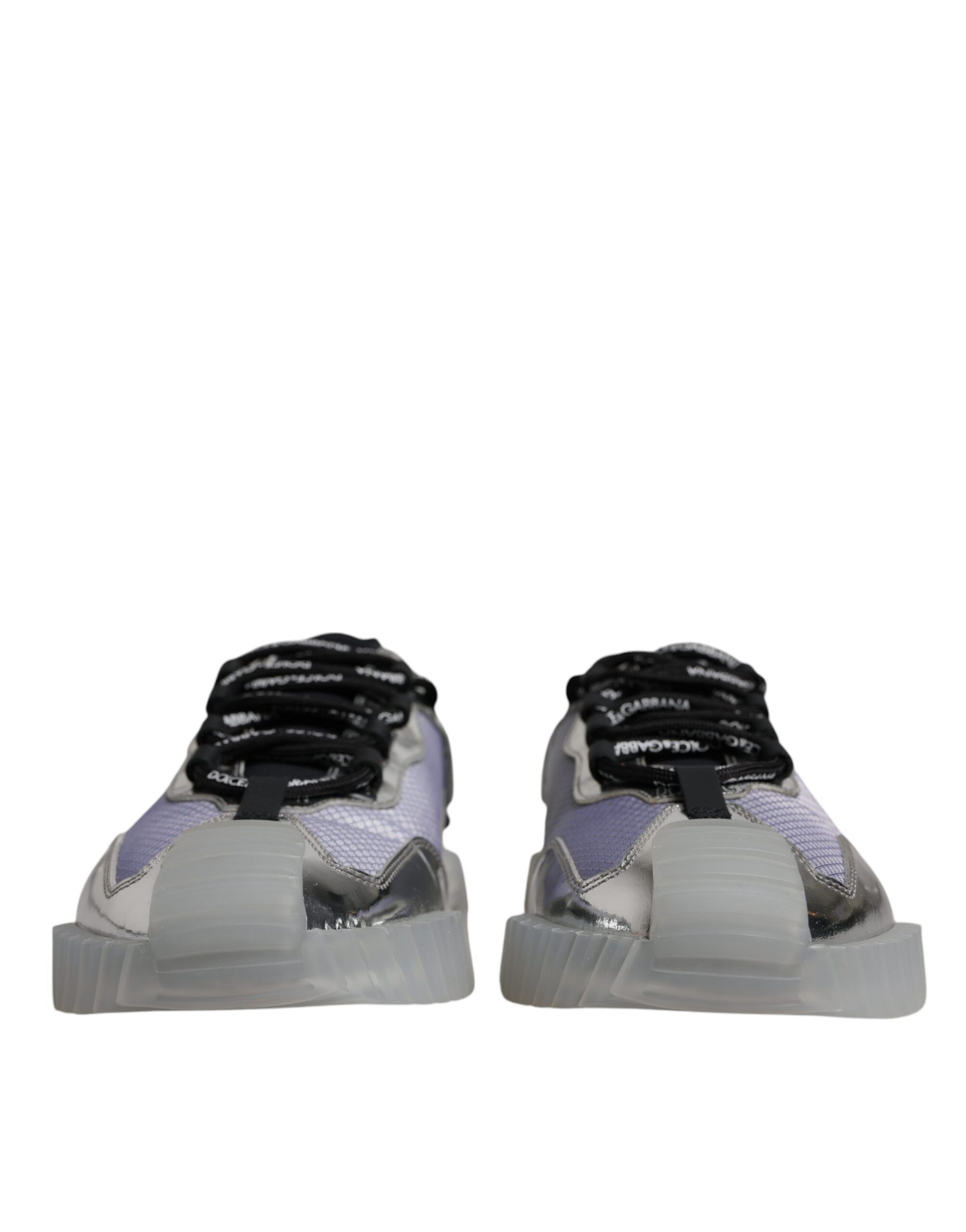 Silver Black Nylon NS1 Low Top Sneakers Men's Shoes (Pre-Owned) - Dolce & Gabbana - Modalova