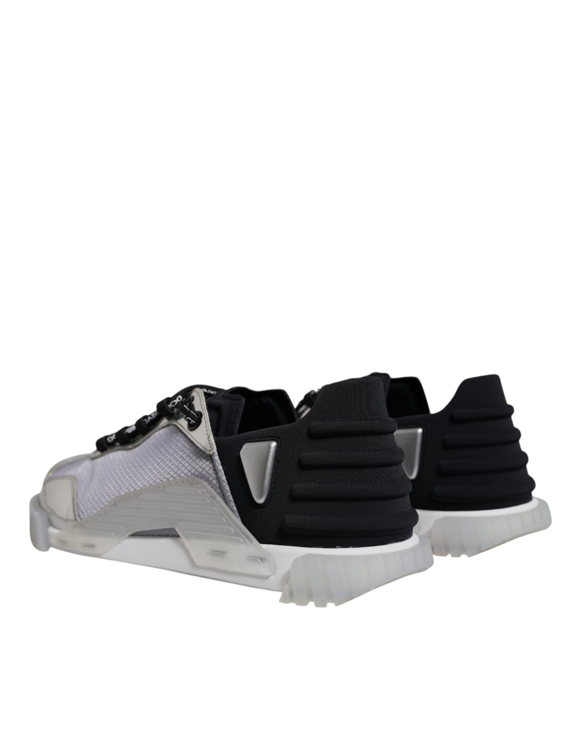 Silver Black Nylon NS1 Low Top Sneakers Men's Shoes (Pre-Owned) - Dolce & Gabbana - Modalova
