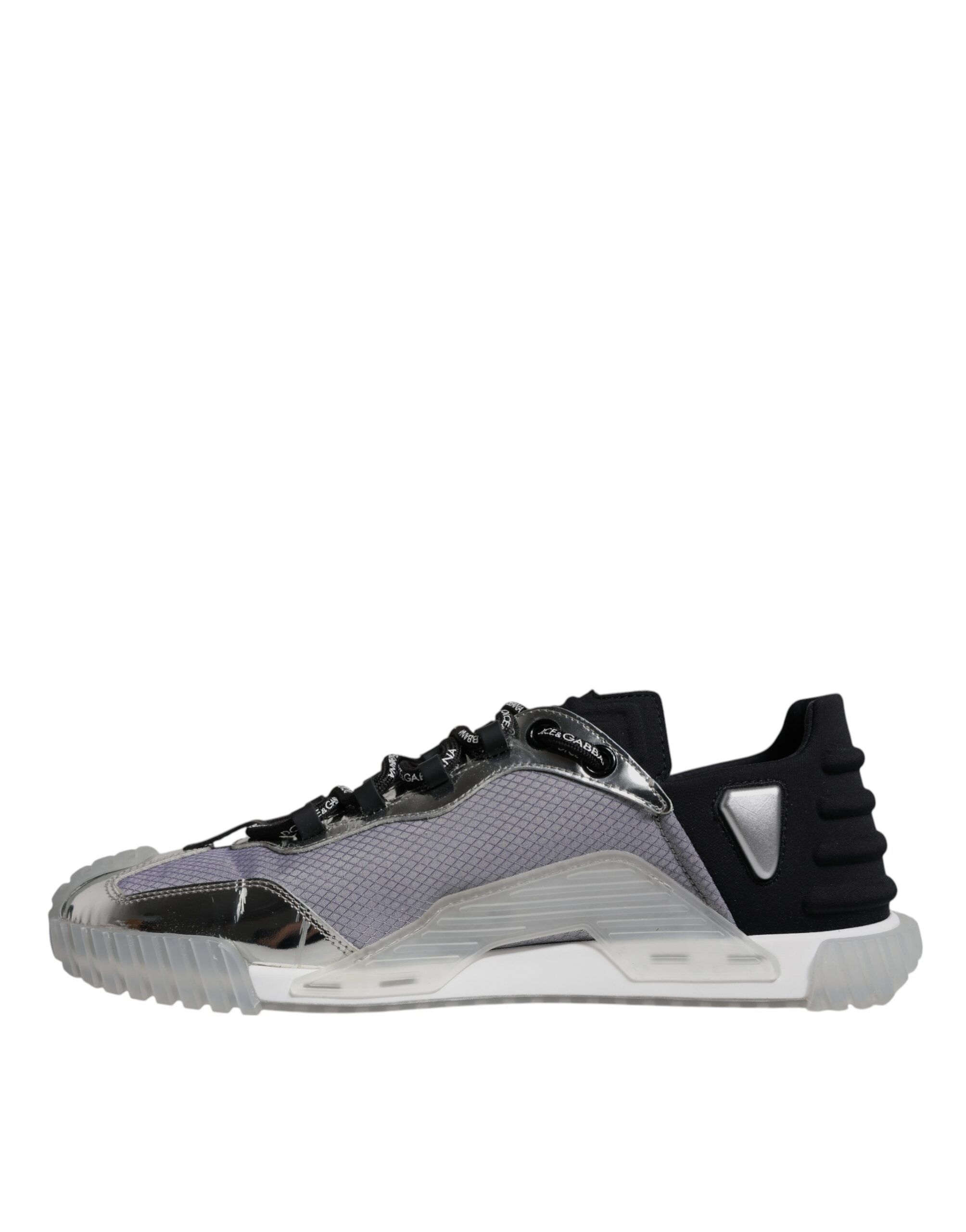 Silver Black Nylon NS1 Low Top Sneakers Men's Shoes (Pre-Owned) - Dolce & Gabbana - Modalova