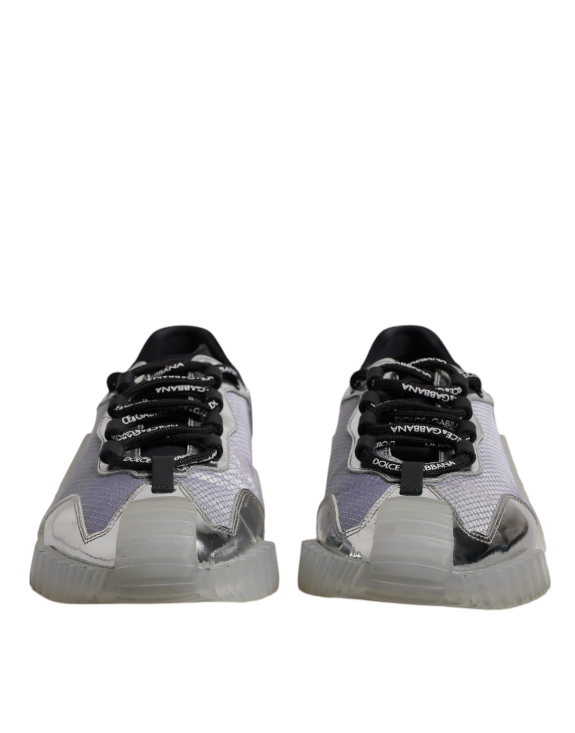 Silver Black Nylon NS1 Low Top Sneakers Men's Shoes (Pre-Owned) - Dolce & Gabbana - Modalova