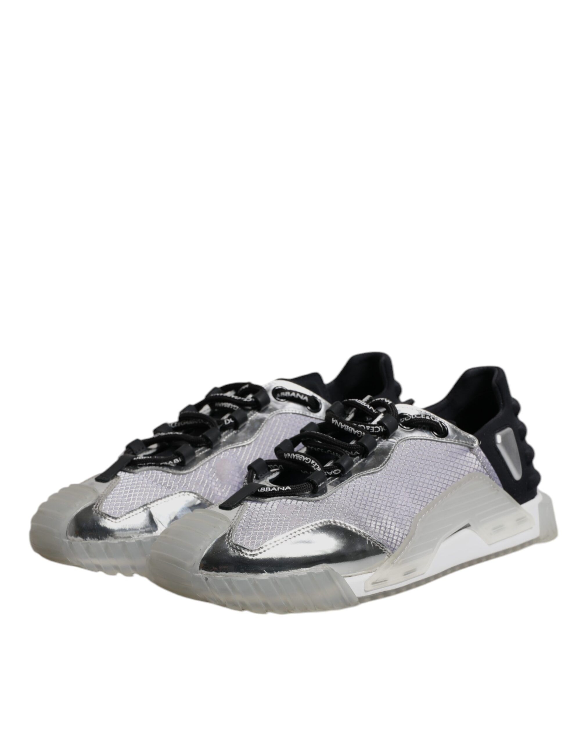 Silver Black Nylon NS1 Low Top Sneakers Men's Shoes (Pre-Owned) - Dolce & Gabbana - Modalova