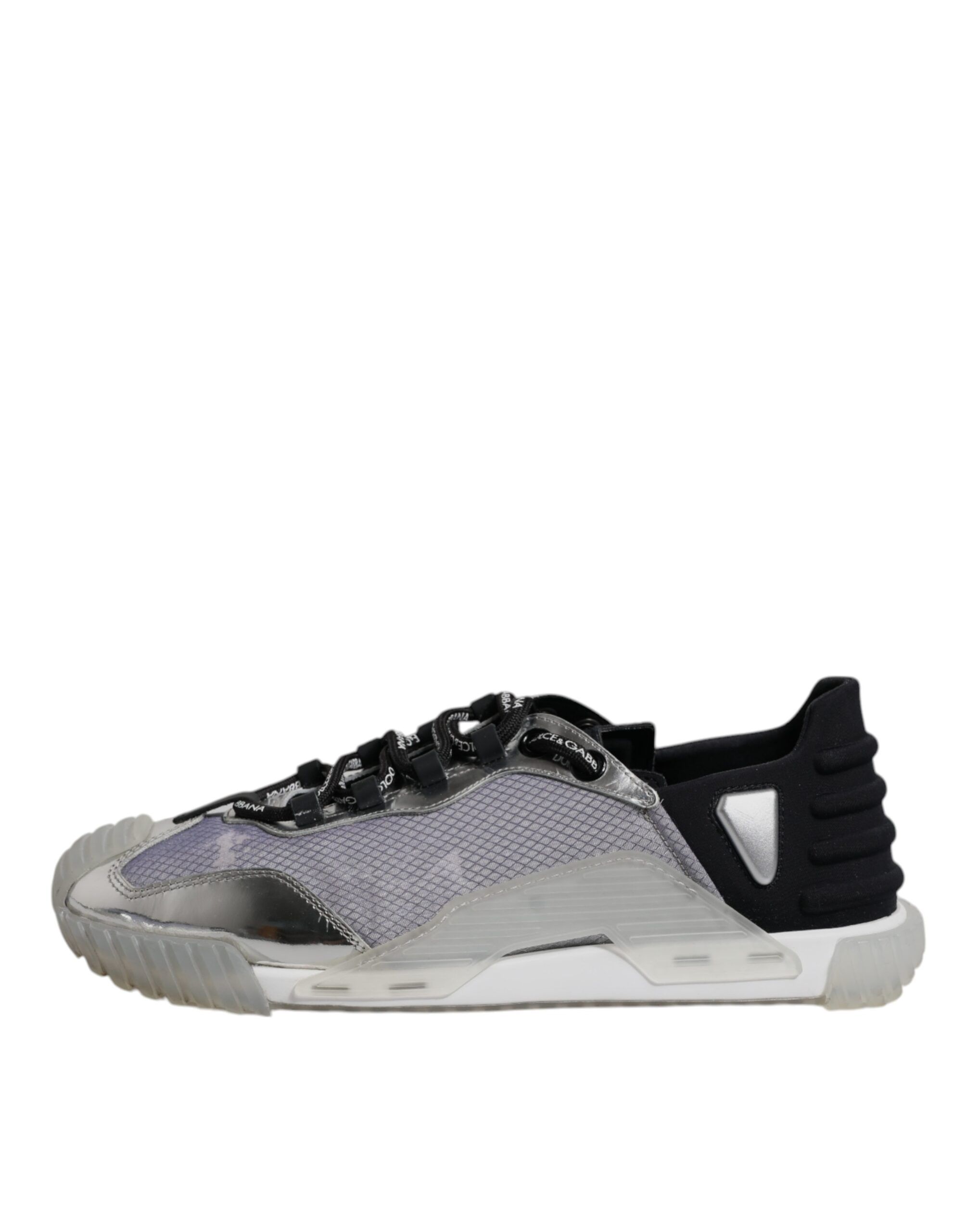 Silver Black Nylon NS1 Low Top Sneakers Men's Shoes (Pre-Owned) - Dolce & Gabbana - Modalova