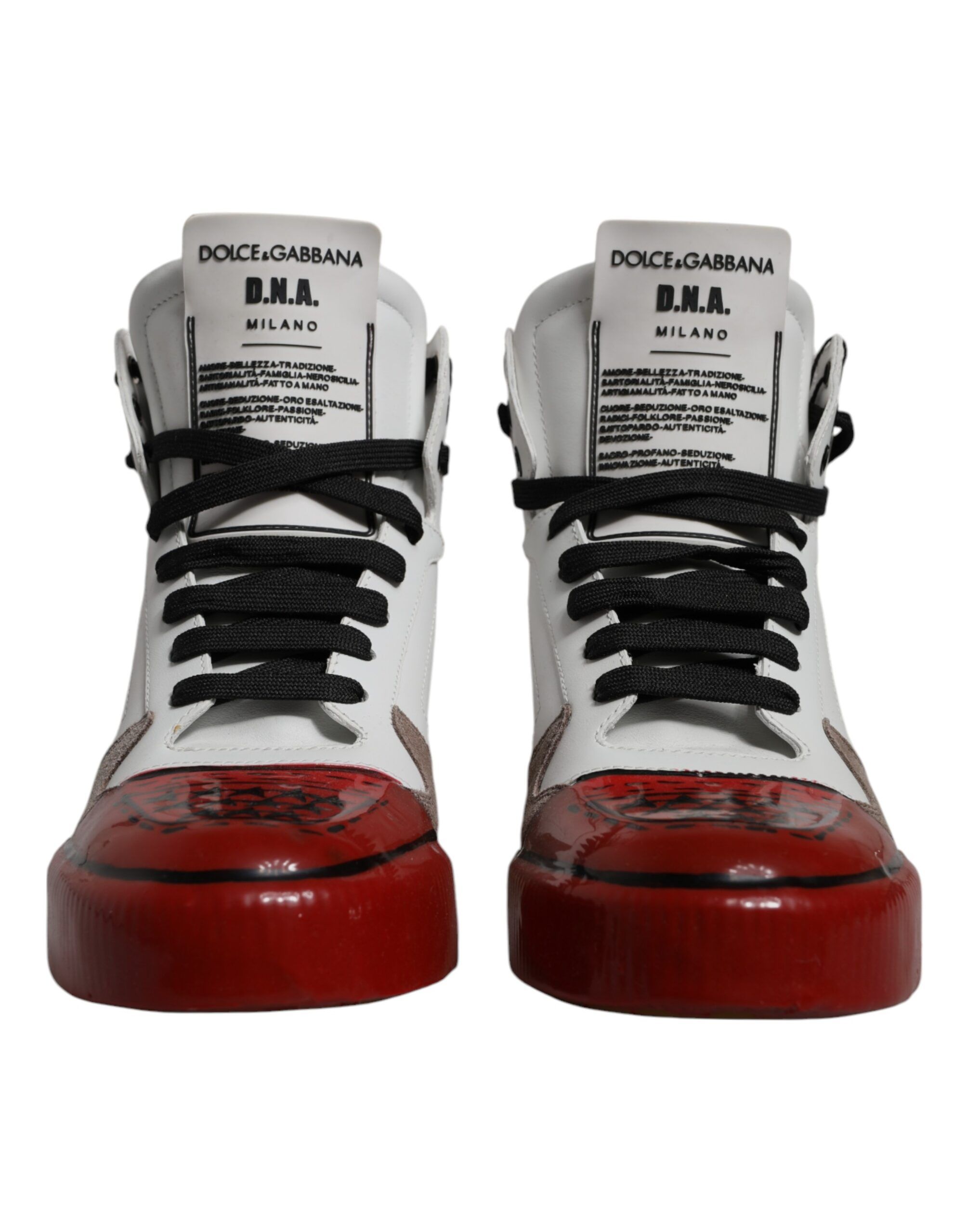 Leather High Top Sneakers Men's Shoes - Dolce & Gabbana - Modalova