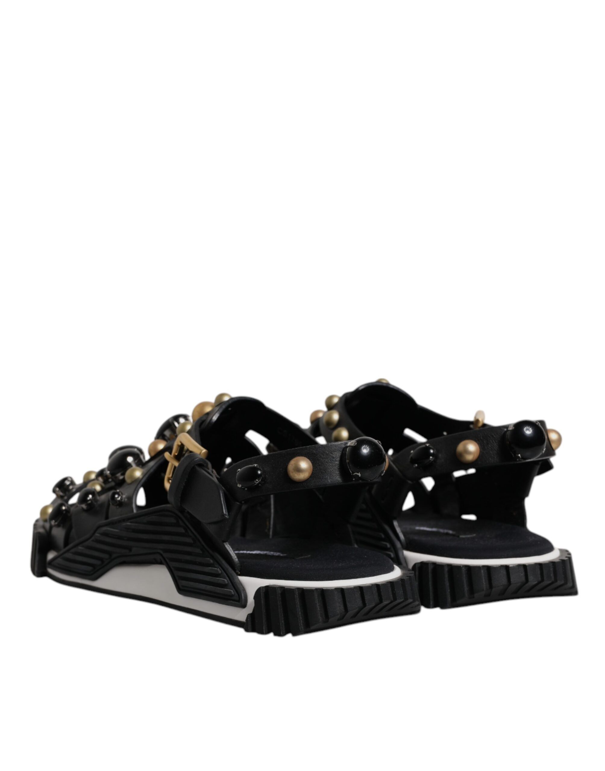 Leather Studded Slides Sandals Men's Shoes - Dolce & Gabbana - Modalova
