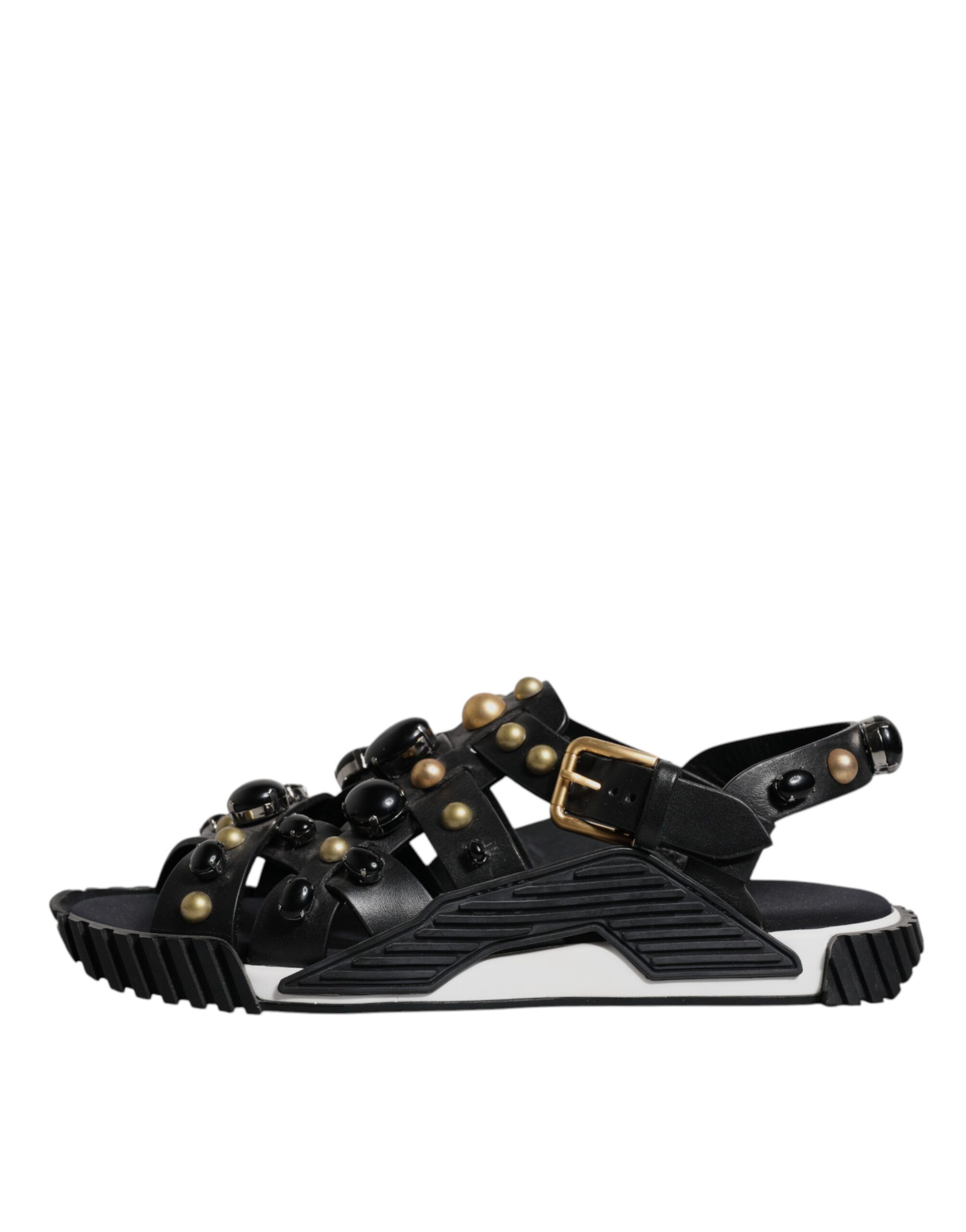 Leather Studded Slides Sandals Men's Shoes - Dolce & Gabbana - Modalova