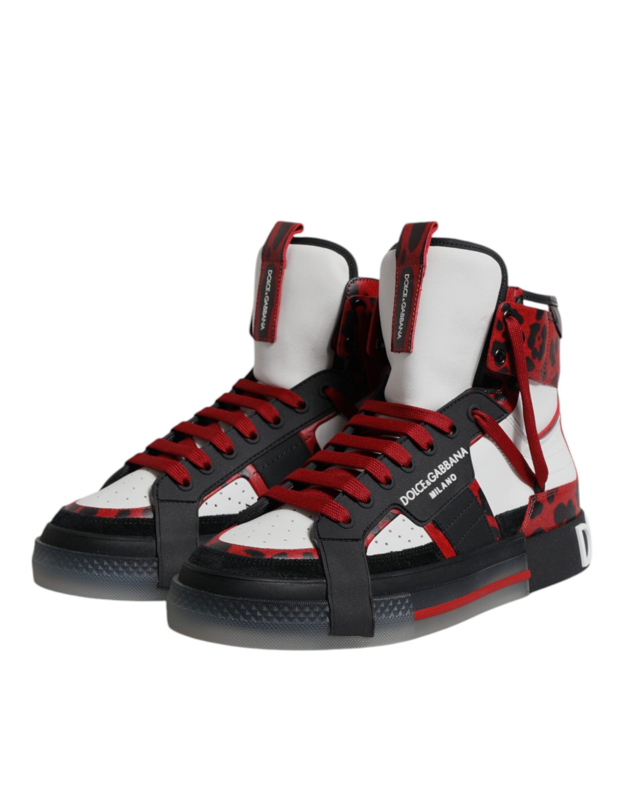 Leather High Top Sneakers Men's Shoes - Dolce & Gabbana - Modalova