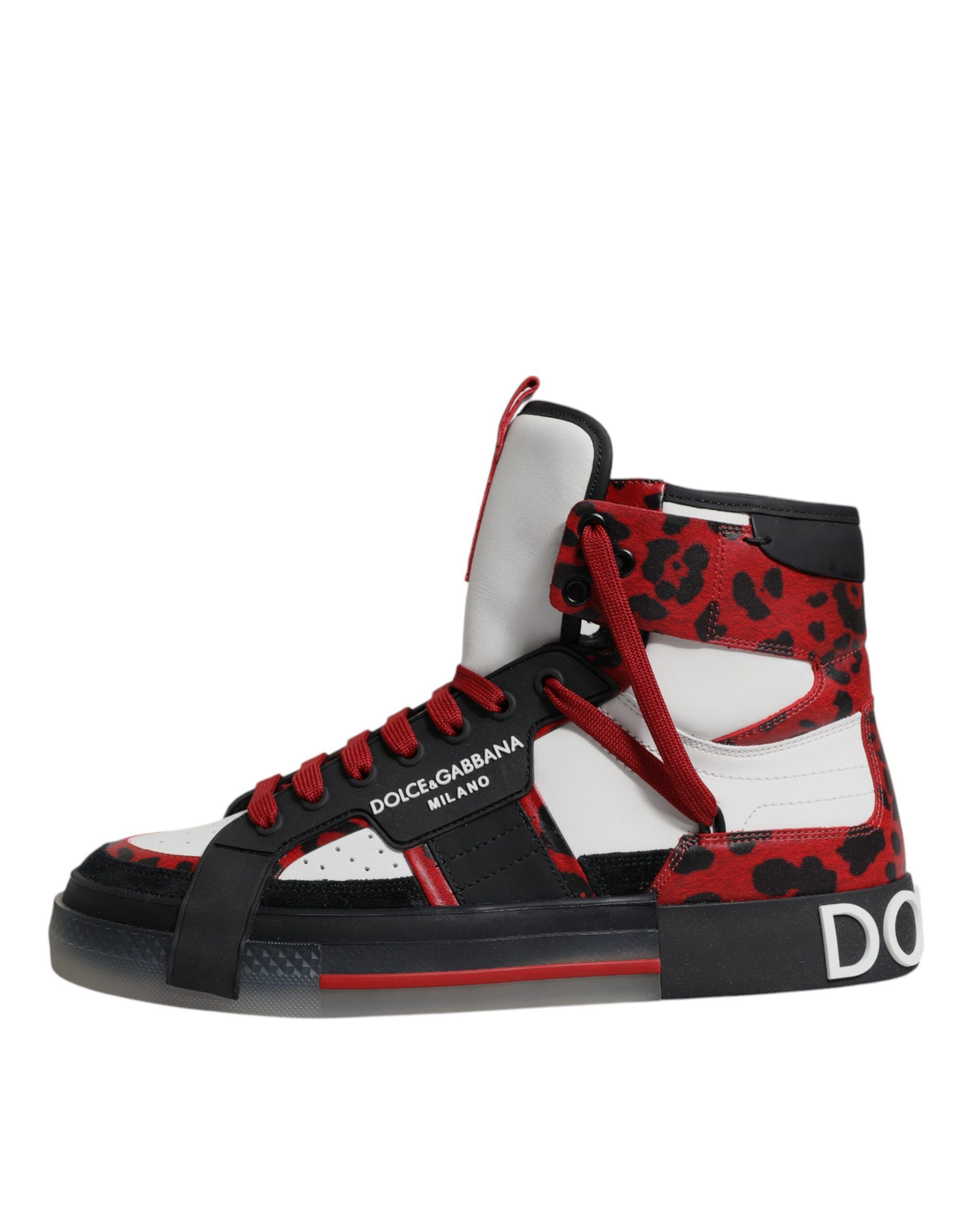 Leather High Top Sneakers Men's Shoes - Dolce & Gabbana - Modalova