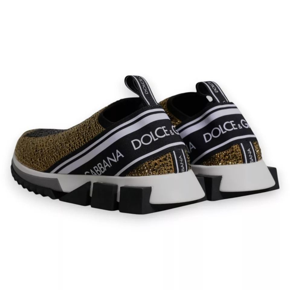Gold Rhinestones Sorrento Sneakers Men's Shoes - Dolce & Gabbana - Modalova