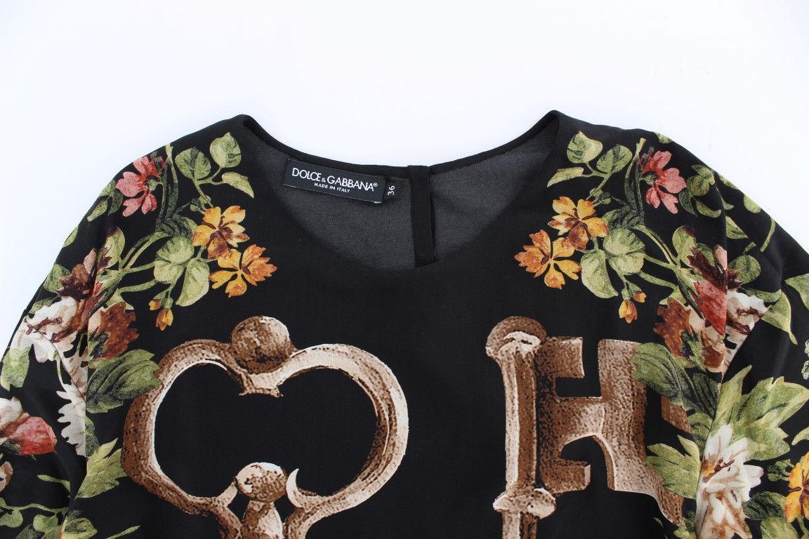 Key Floral Print Silk Blouse Women's Top - Dolce & Gabbana - Modalova