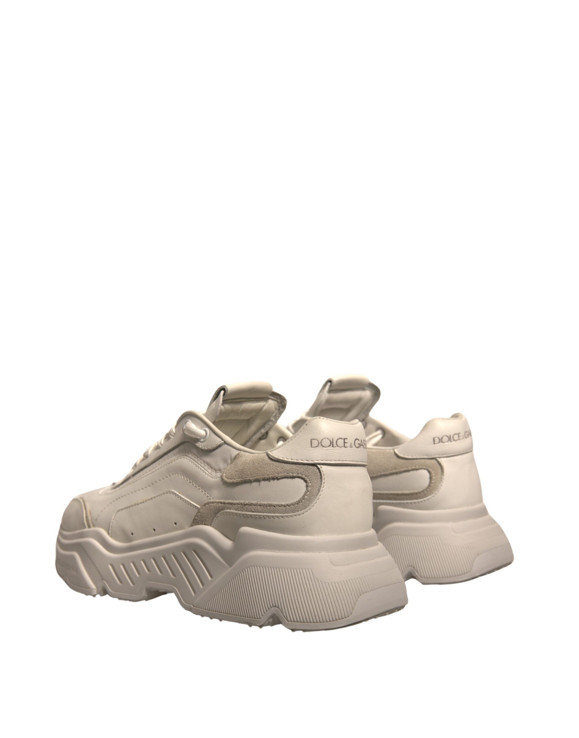 White Daymaster Leather Low Top Sneakers Men's Shoes (Pre-Owned) - Dolce & Gabbana - Modalova