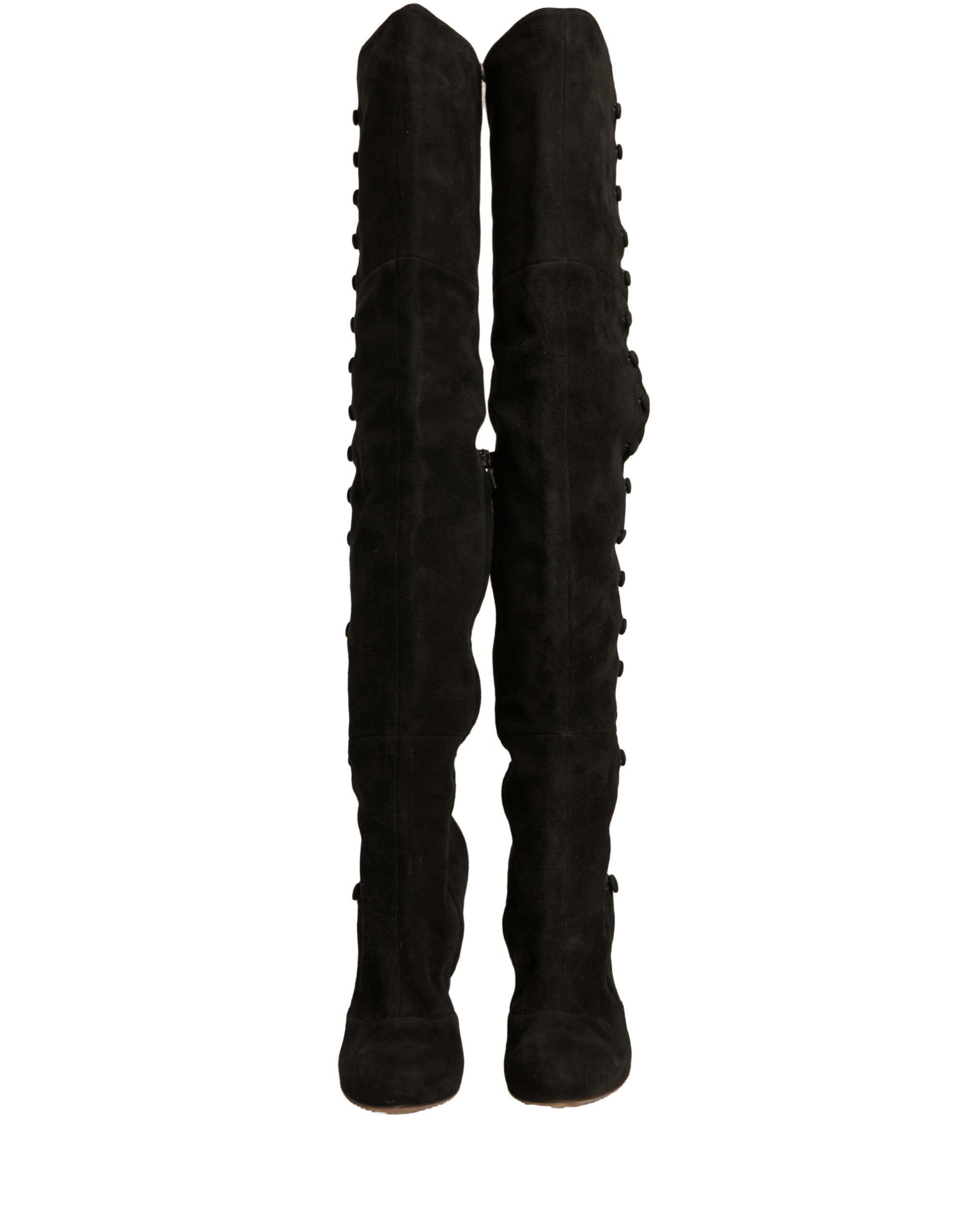 Suede Heels Knee High Boots Women's Shoes (Pre-Owned) - Dolce & Gabbana - Modalova